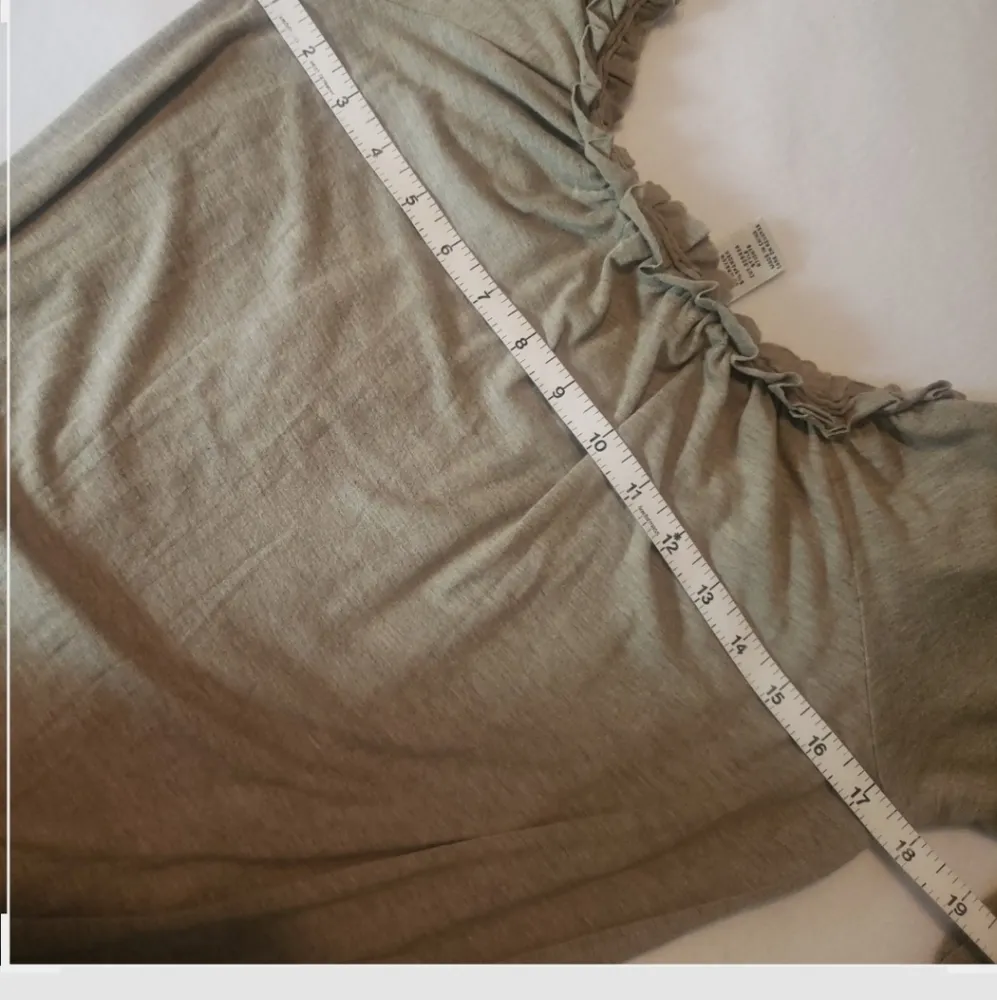 - Max Studio green ruffle off shoulder blouse NWOT - Image 2