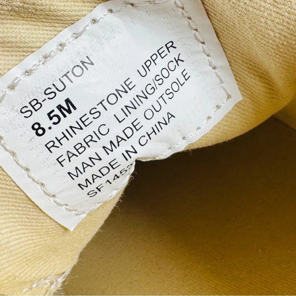 Betsey Johnson  Suton All Over Rhinestone Platform Sneaker Silver Size 8.5 - Image 10