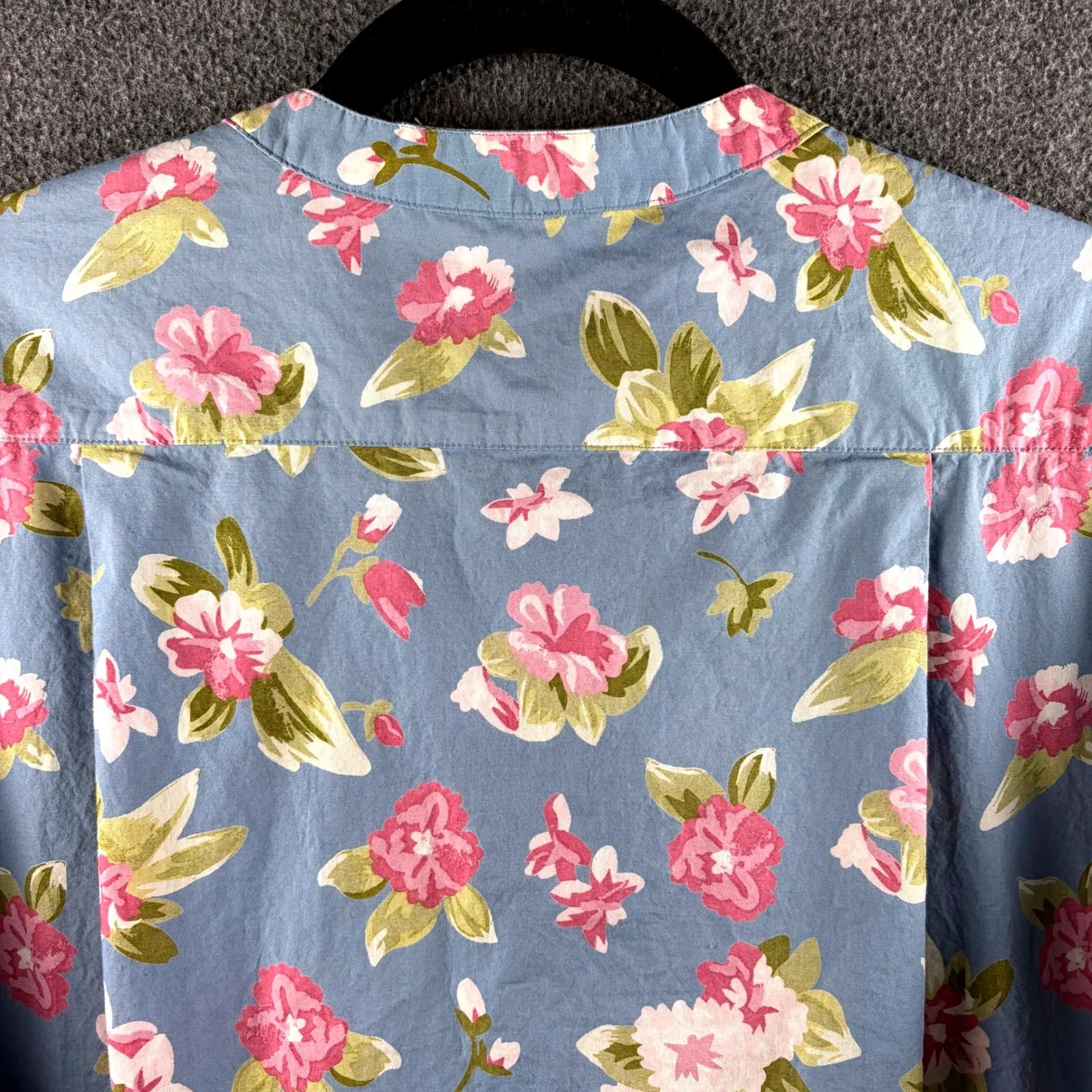 Ella Simone 100% Cotton Blue Floral Nightgown Women's Large Cottage Traditional - Image 10