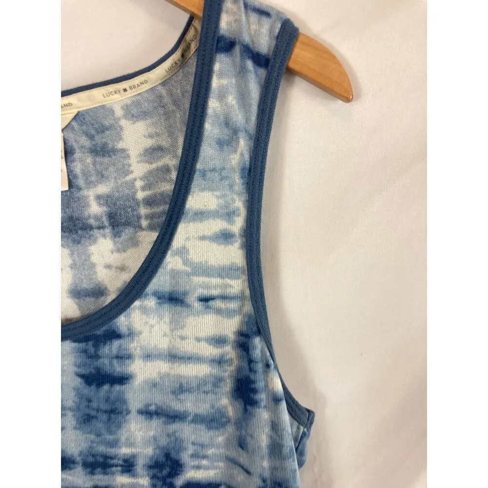 Lucky Brand Blue Tie Dye Tank Size XL - Image 2
