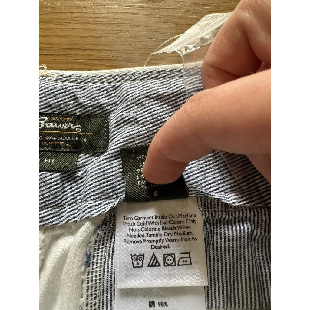 Eddie Bauer Shorts Women 8 Beige Vashon Fit Bermuda Cotton Stretch Casual‎ Beach - Image 10