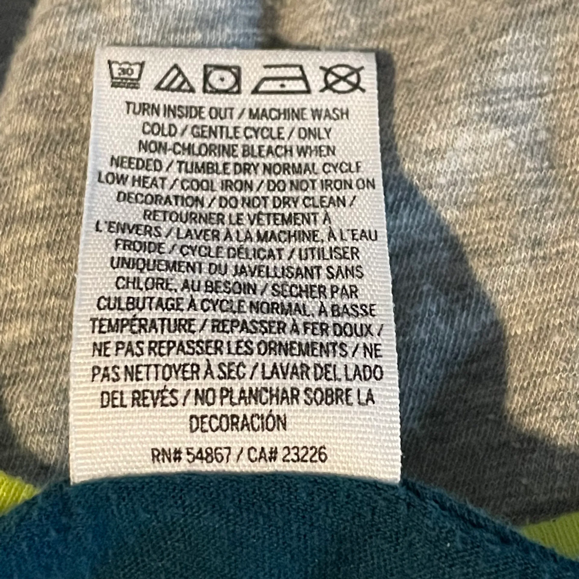 Pink by Victoria’s Secret Dark Teal Gray Neon Yellow Long Sleeve Blouse Small - Image 8