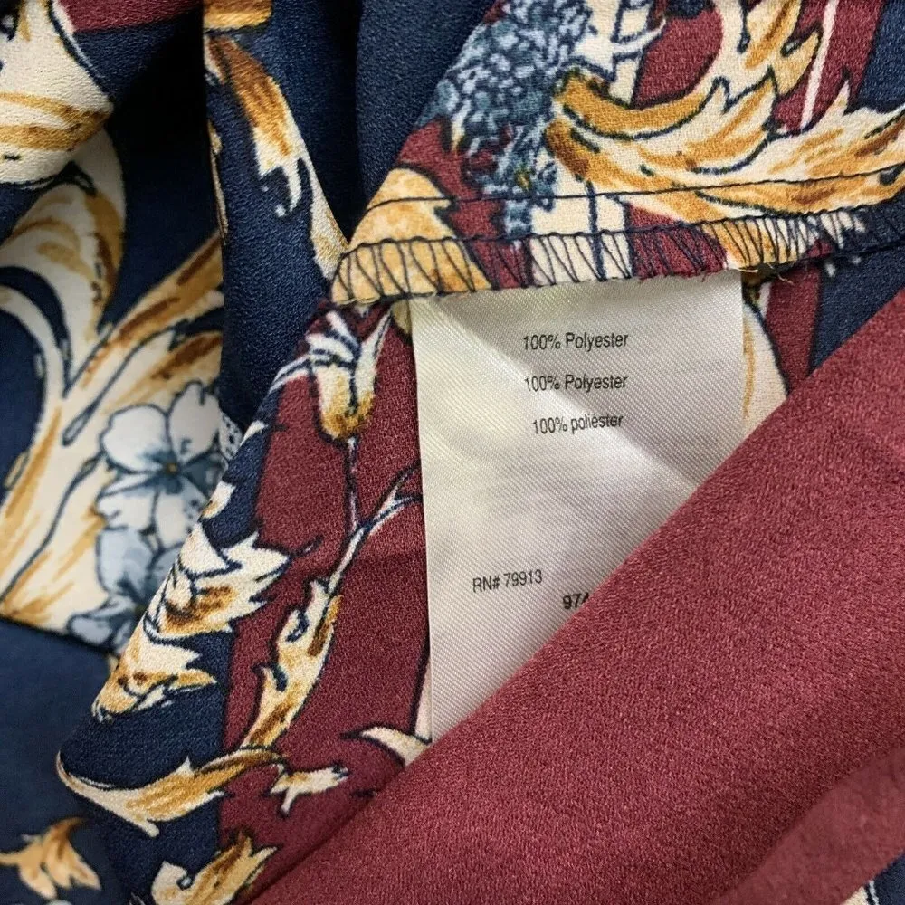 Motherhood Maternity Multicolor Floral Print Tunic L/S Blouse - Image 4