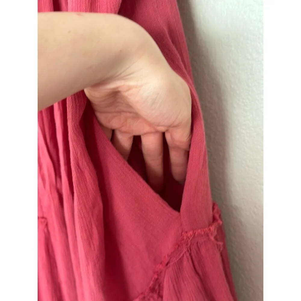 Free People Endless Summer Sz S Sunfest Crochet Embroidered Tunic Sweet Sang - Image 9