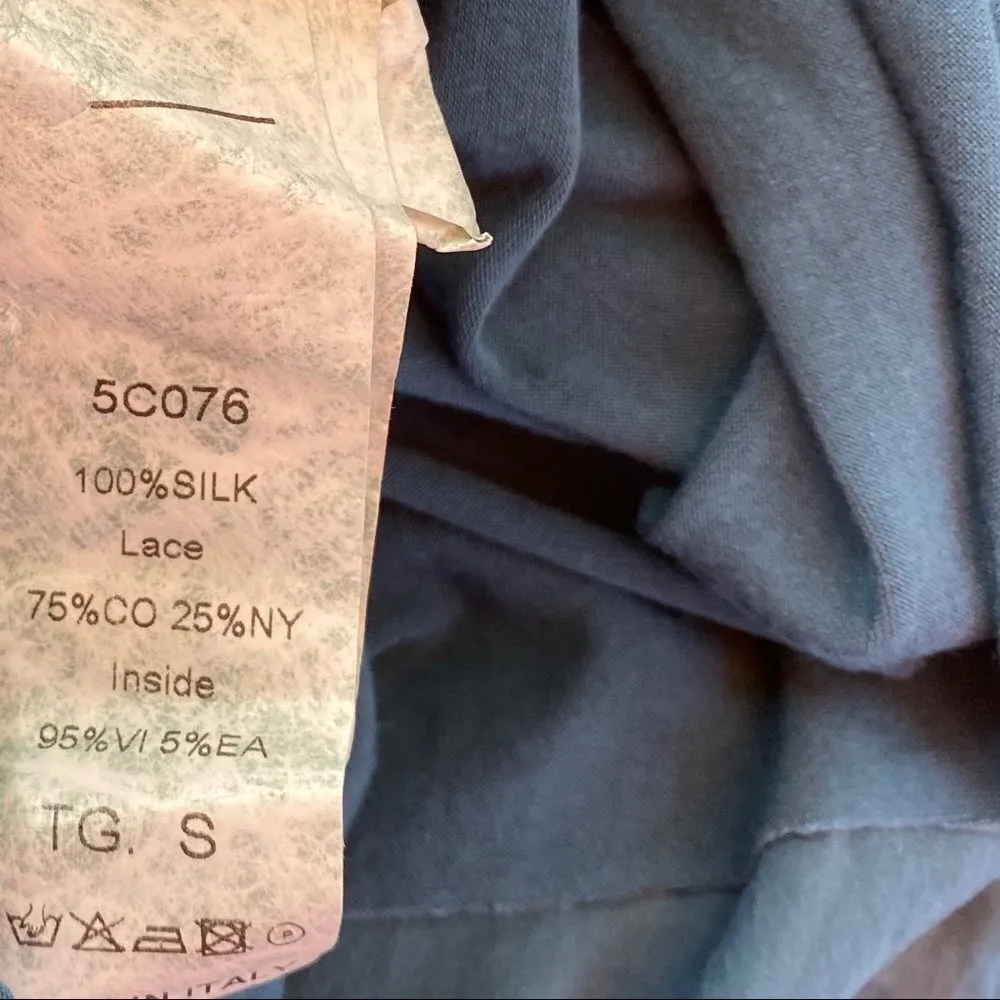 Cosmo Italy Silk Blouse Blue - Image 8