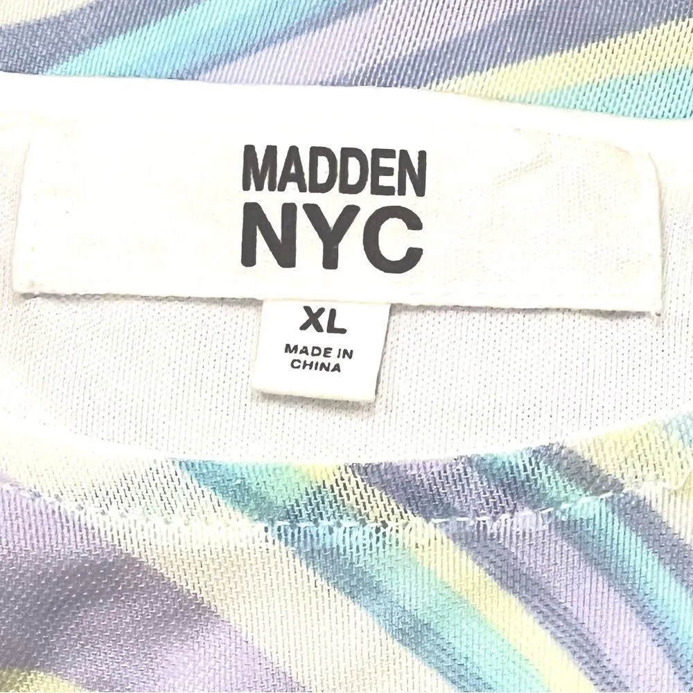 Madden NYC Pastel Corset Ruched Top in Nantucket Breeze Size XL Blue - Image 6