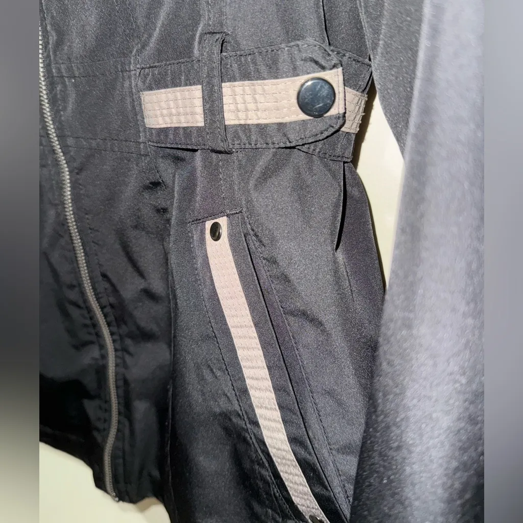 Laura Scott Black Utility Jacket with Gray Accents - Image 2