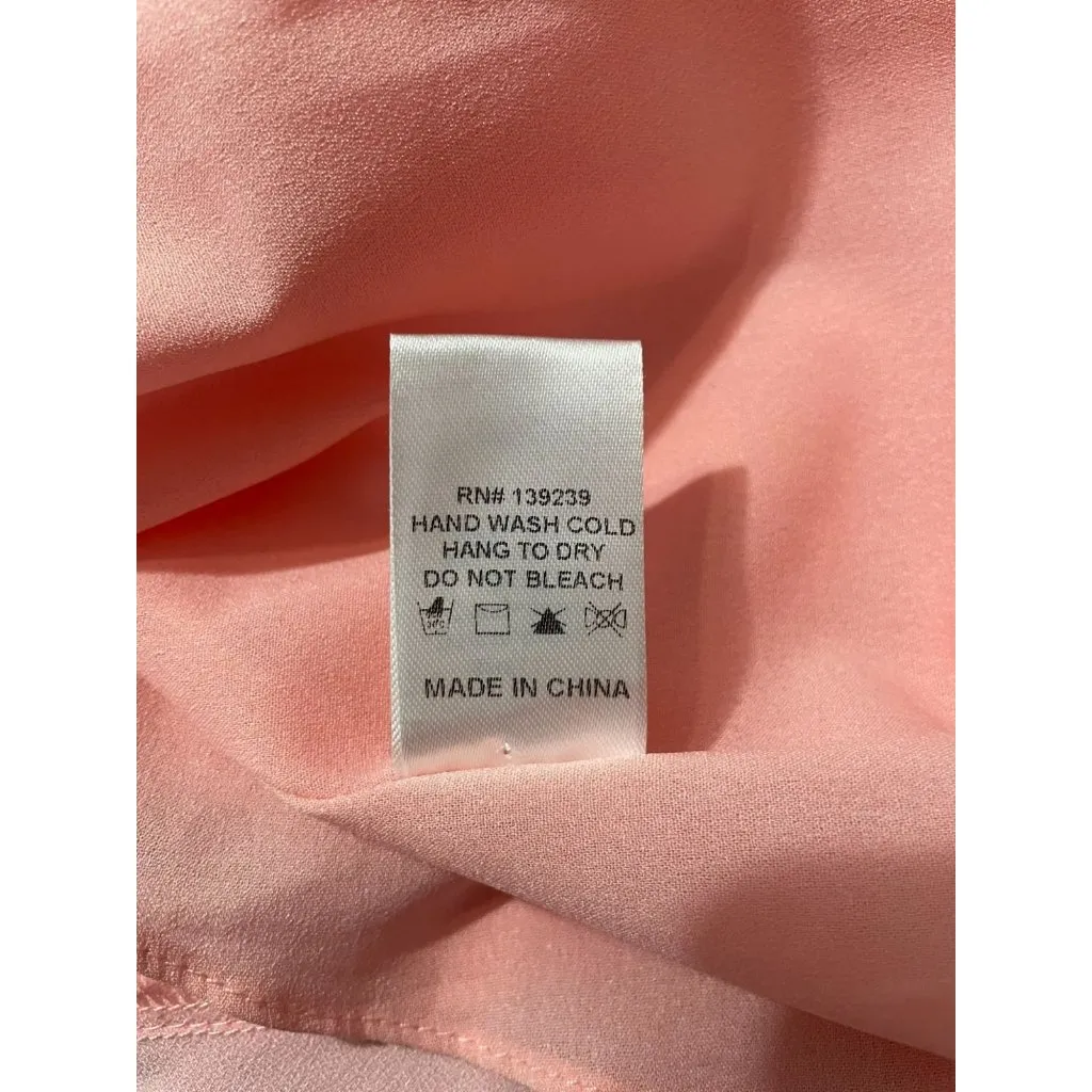 Tuckernuck Size Large  Bermuda Powder Pink Crepe Callahan Shirt Dress - Image 13