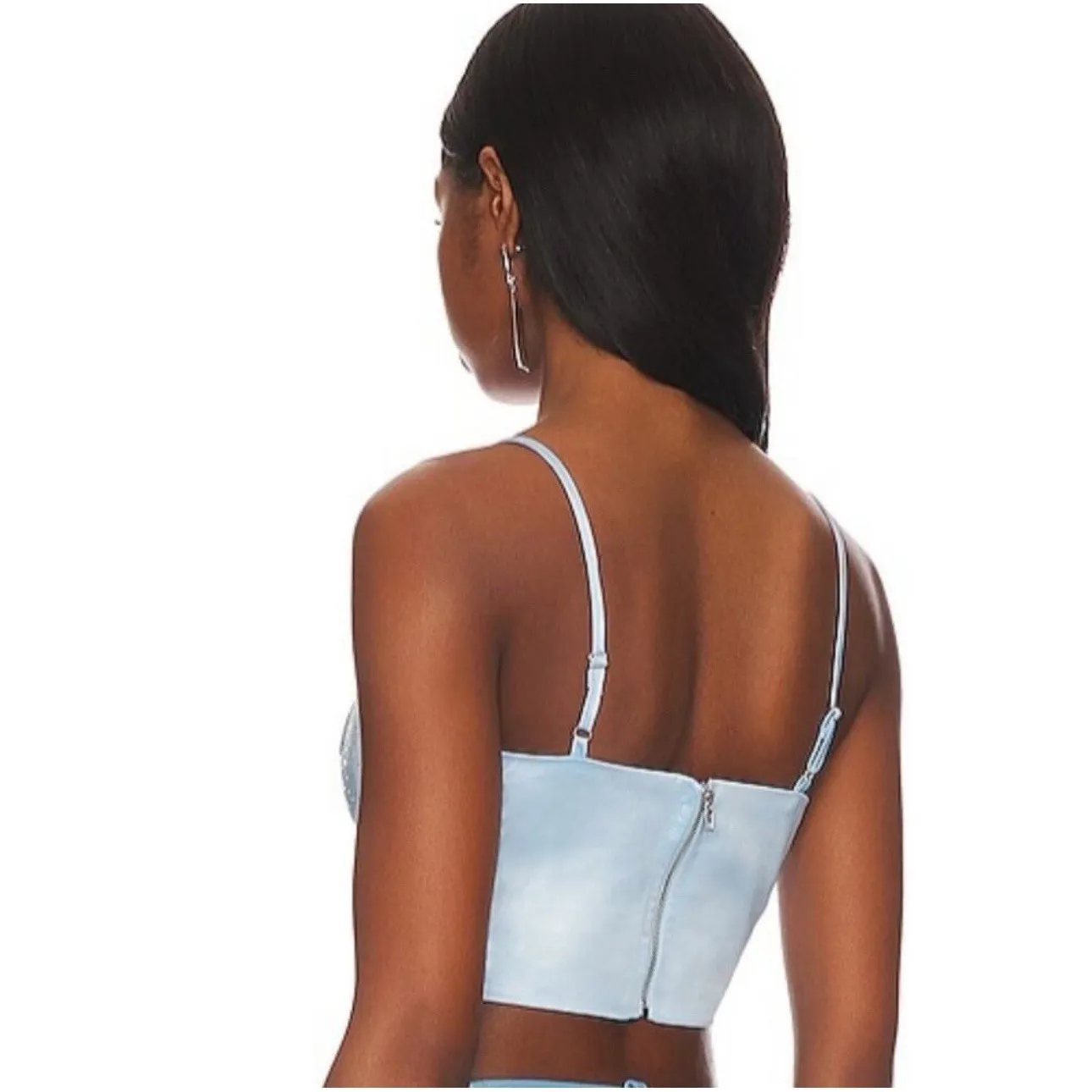 Superdown X Revolve Janet Corset‎ Bustier Rhinestone Too Blouse Sz M NWT - Image 2