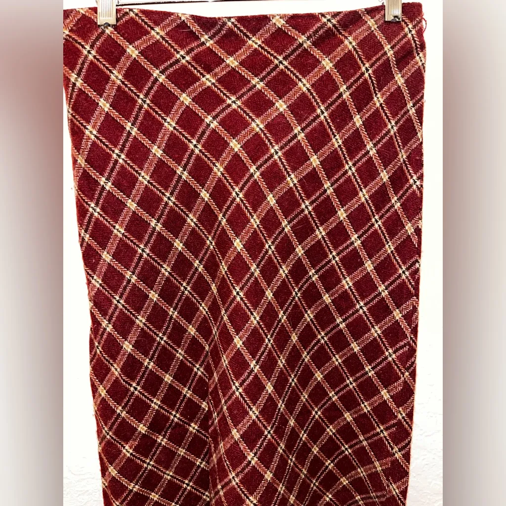 70s Vintage Plaid Midi Skirt | Vintage skirt Vintage Plaid Skirt Modest Janette - Image 5