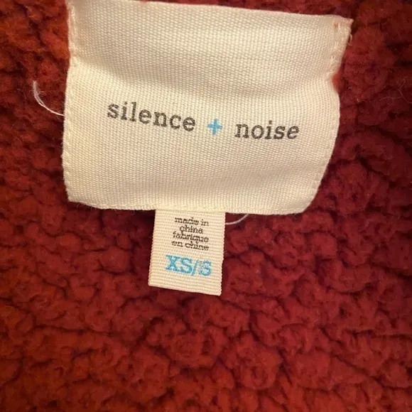 Silence + Noise Fleece, Mob‎ Wife teddy jacket with hood, oversized XS - Image 3