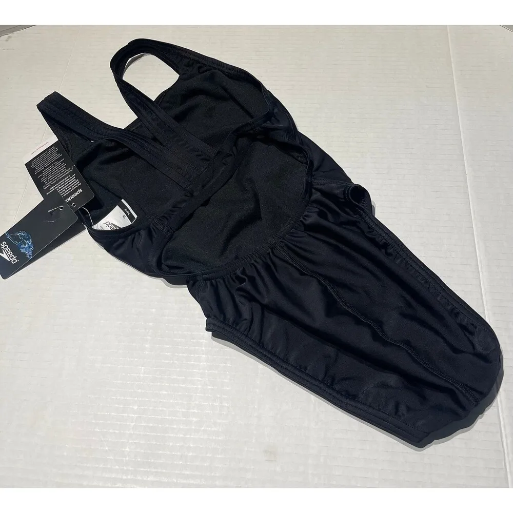 Speedo Pro LT Super Back Swimsuit  Size 2 (28) Black New With Tags - Image 5