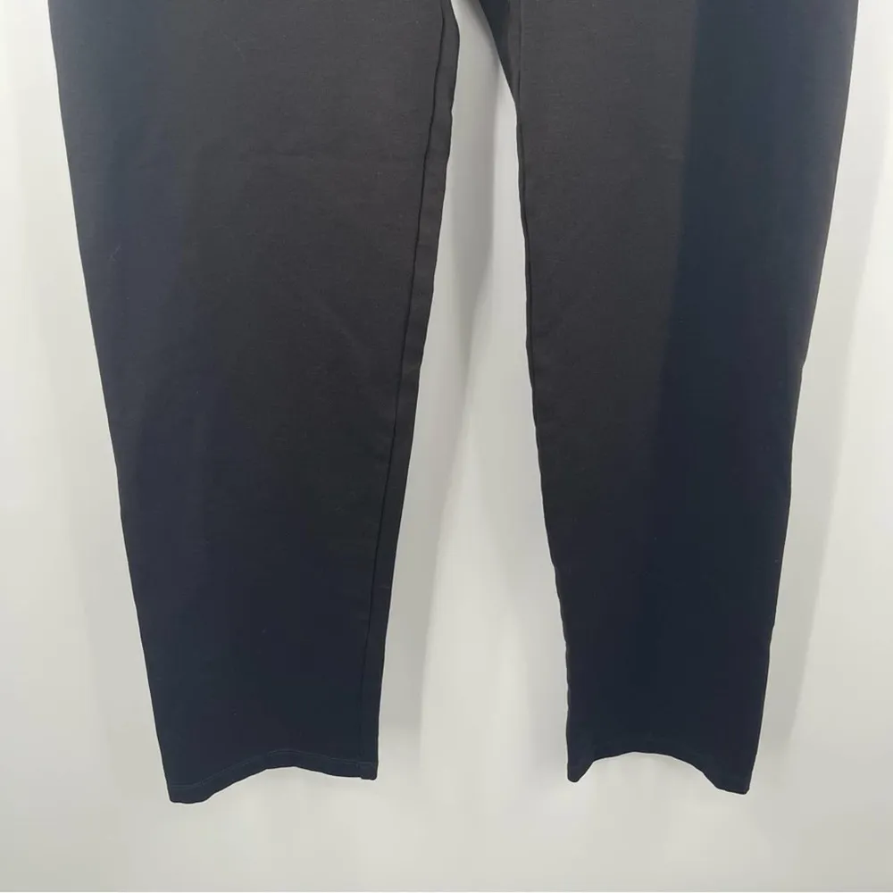 EILEEN FISHER Pants Black Stretch Pullon Pants Spandex Washable Size Medium - Image 7