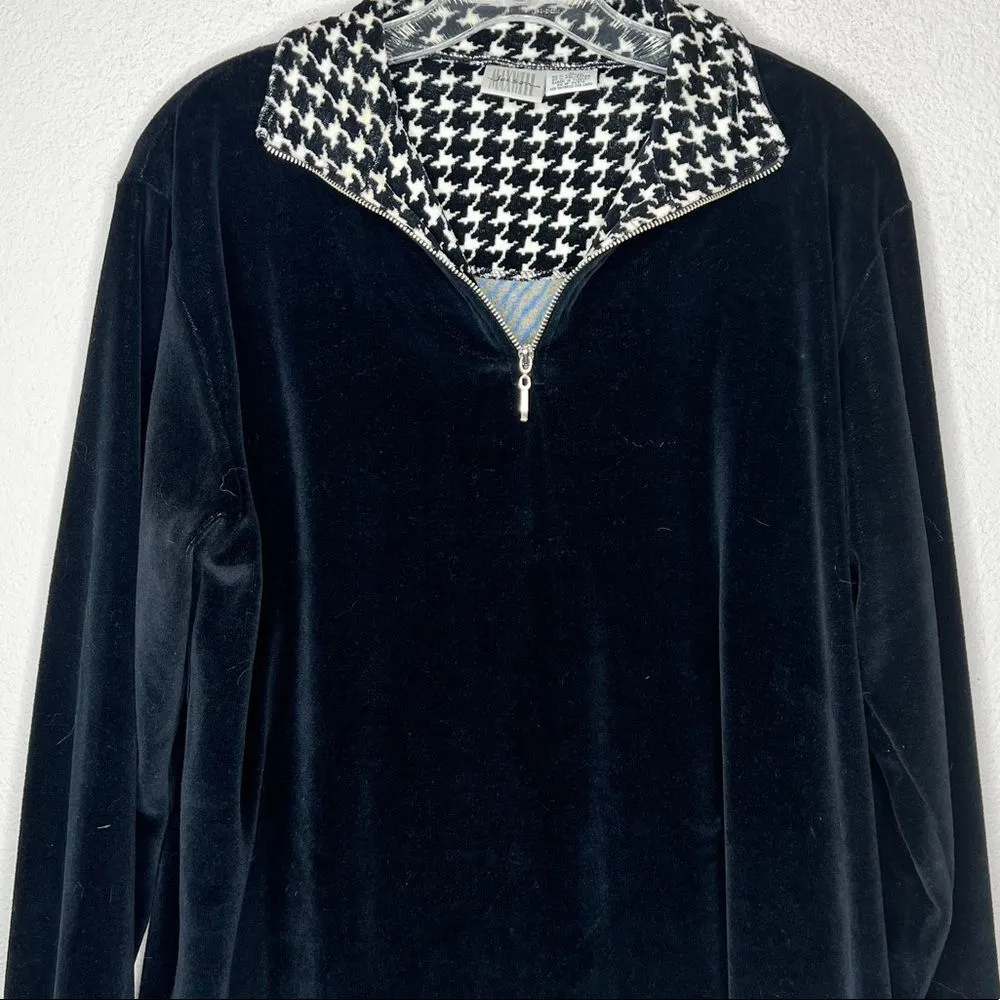 Vintage Jason Maxwell‎ 2 Piece Velour Pantsuit Black Size M - Image 11