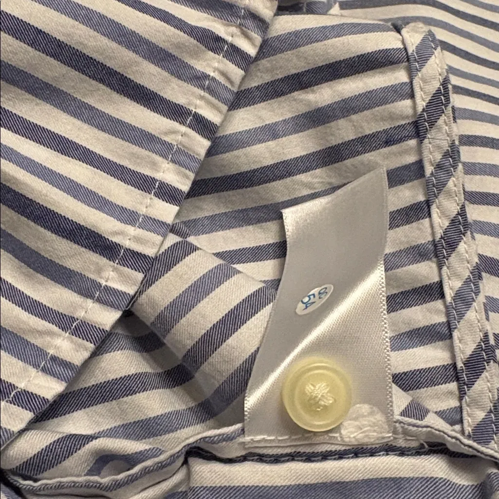 Everlane The Woven P.J. Top boxy long sleeve blue & white stripe top Size XS NWT - Image 10