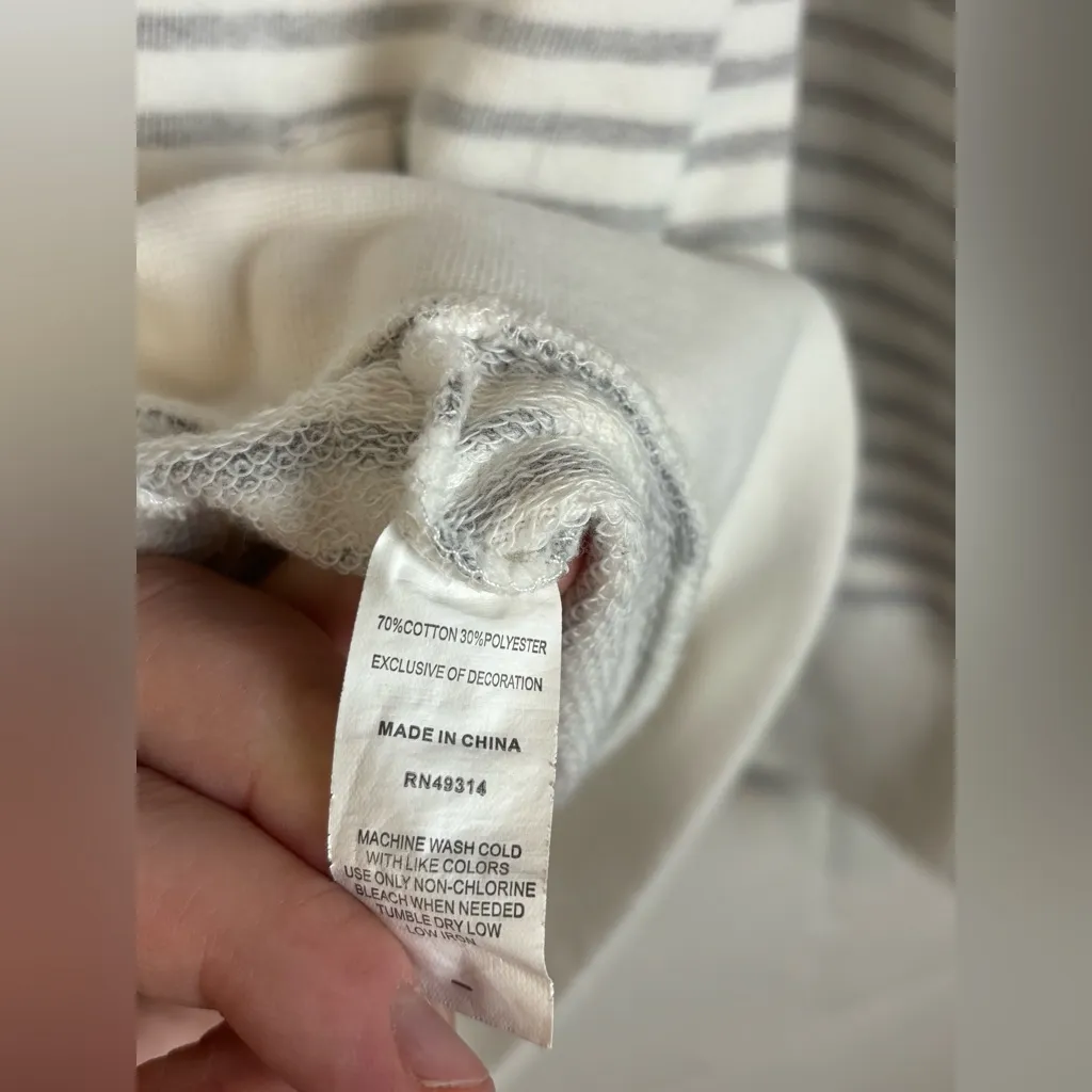 Iowa State Cyclones Woman’s Casual Zip Up Striped Active Jacket Cotton Polyester Silver Size undefined - Image 6