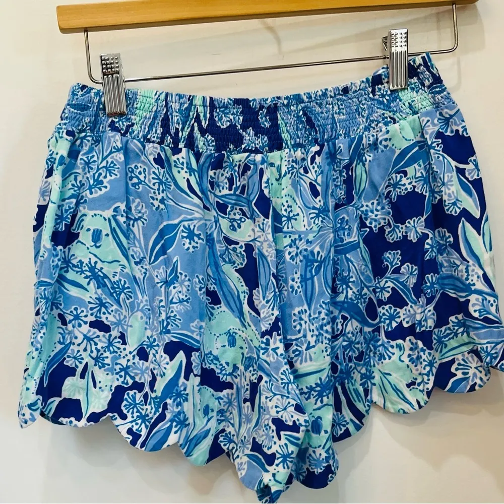Lilly Pulitzer Shorts Dahlia Scalloped Royal Purple Koalafications Sz Small - Image 4
