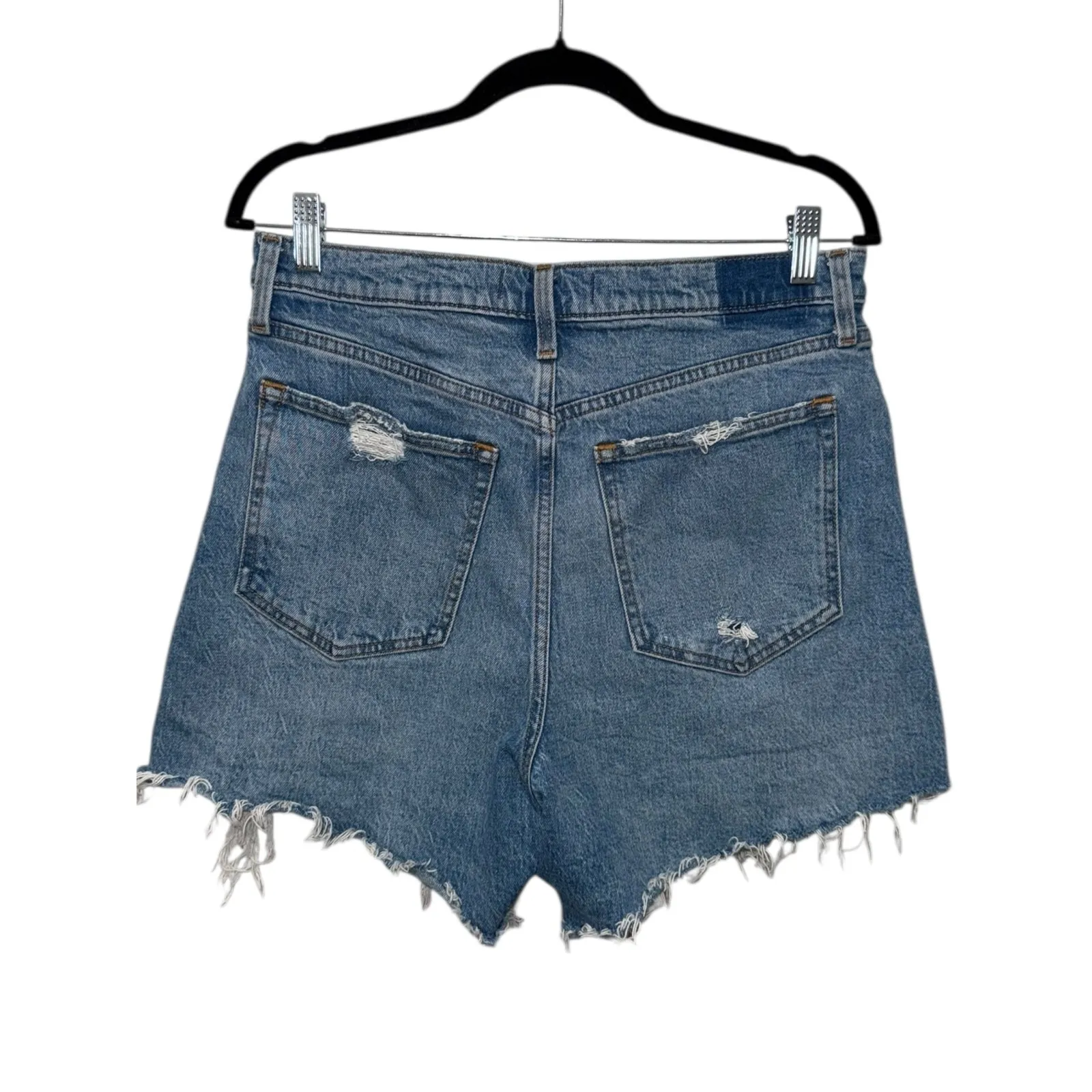 Abercrombie & Fitch The Dad Shorts High Rise Size 10/30 Blue Jean Distressed - Image 2