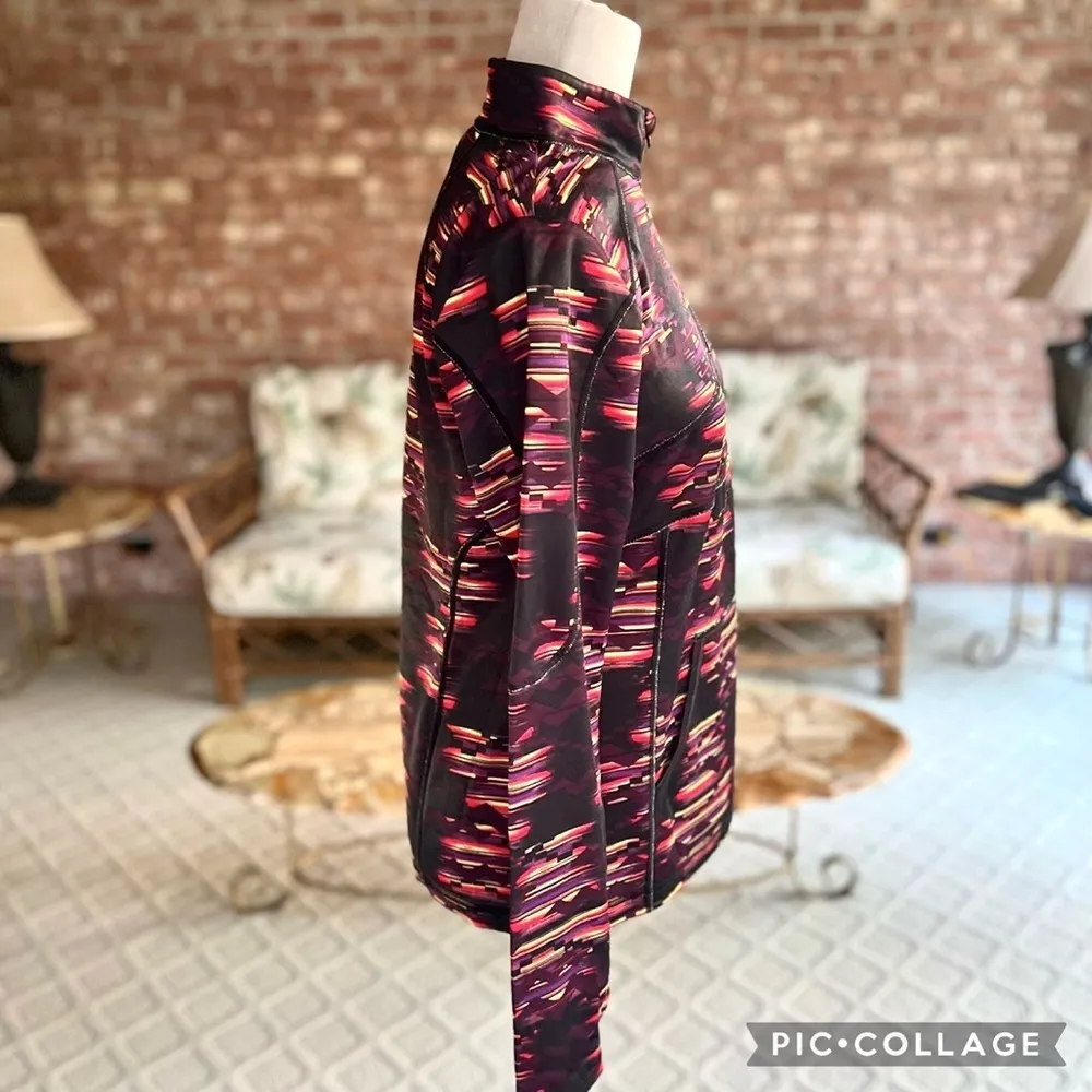 Fila Black Multi Space Dye Pullover Athletic Quarter Zip Jacket M - Image 12