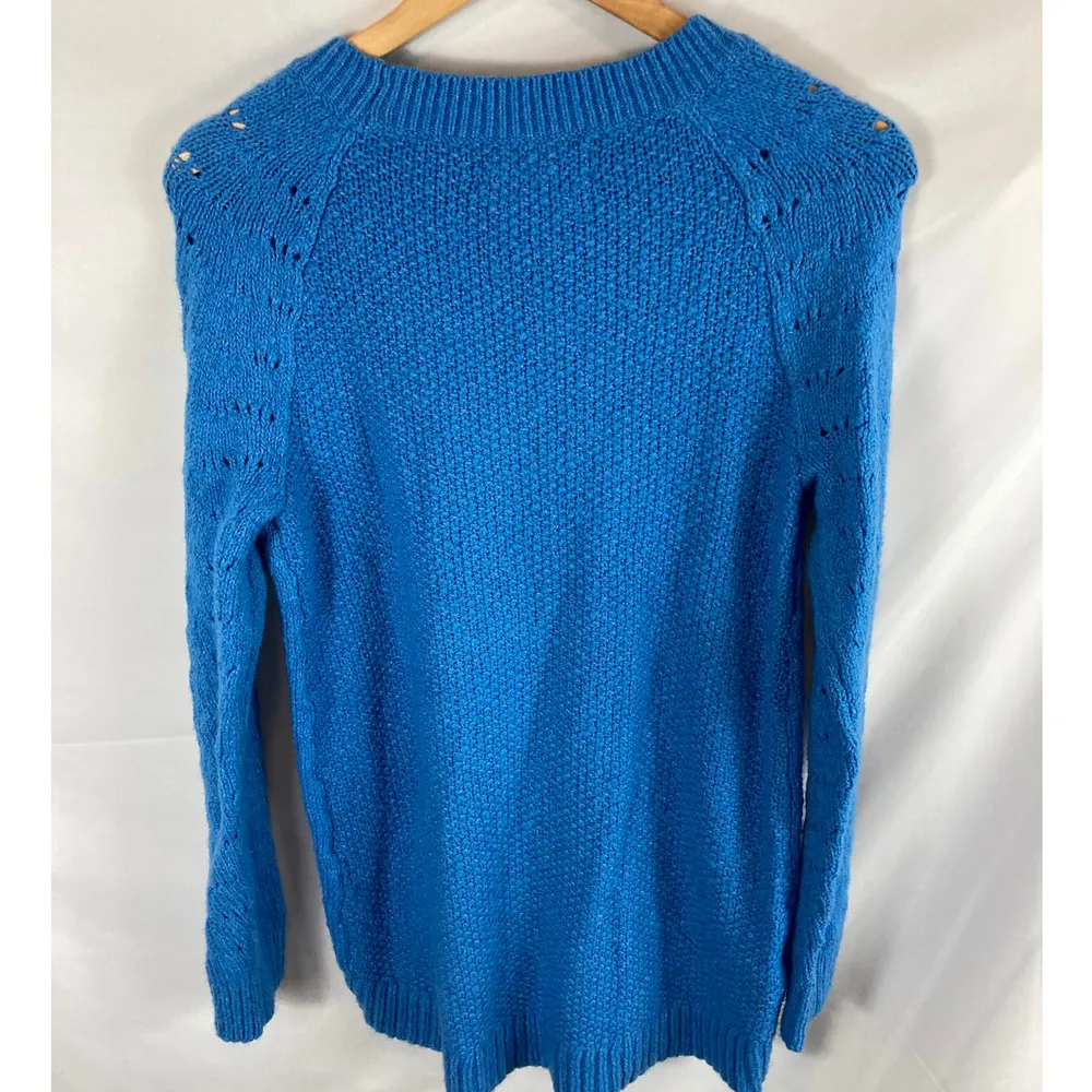 Ann Taylor LOFT Blue Knit Sweater Size Small - Image 6