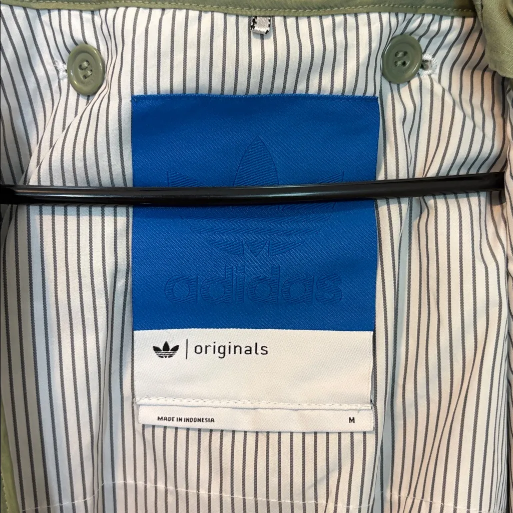 Adidas Originals Olive Green Winter Parka Jacket Military Army M Coat Women Size M - Image 4