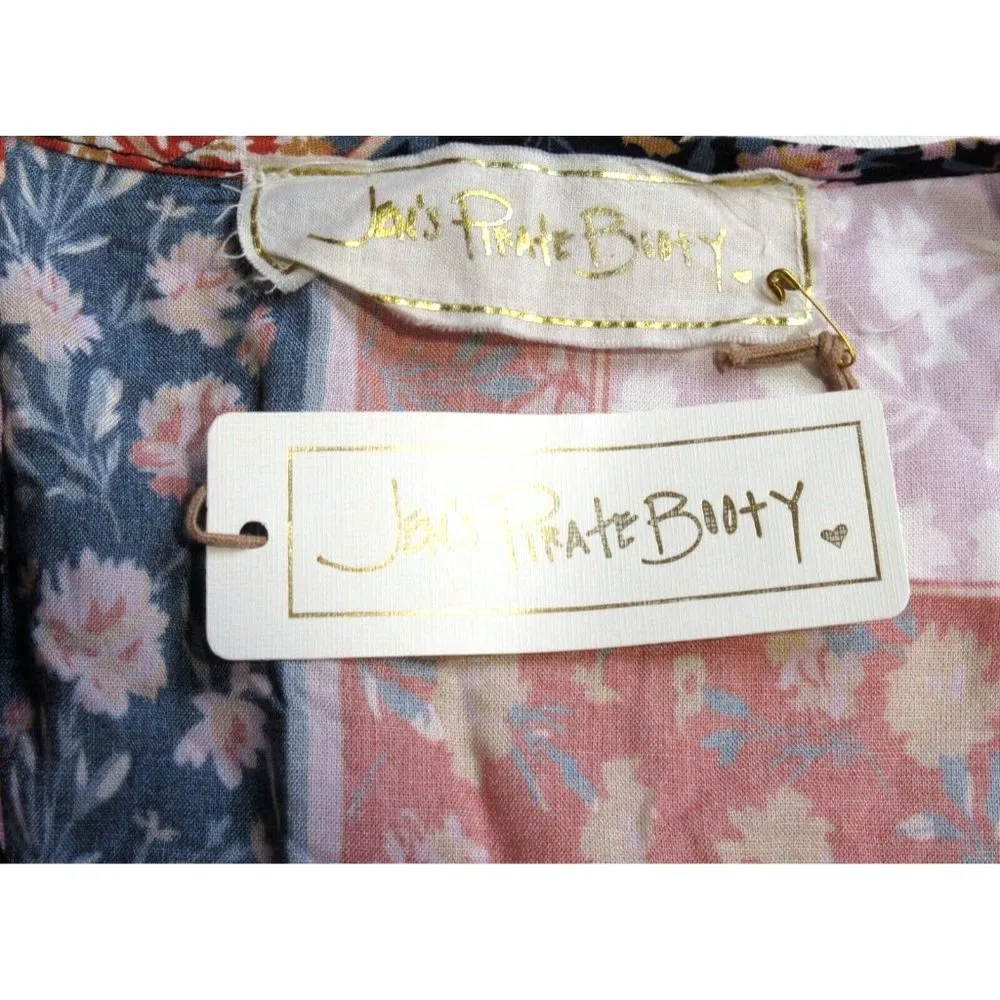 NWT Jen's Pirate Booty La Perouse in Roma Patchwork Floral Ruched Maxi Dress M - Image 4