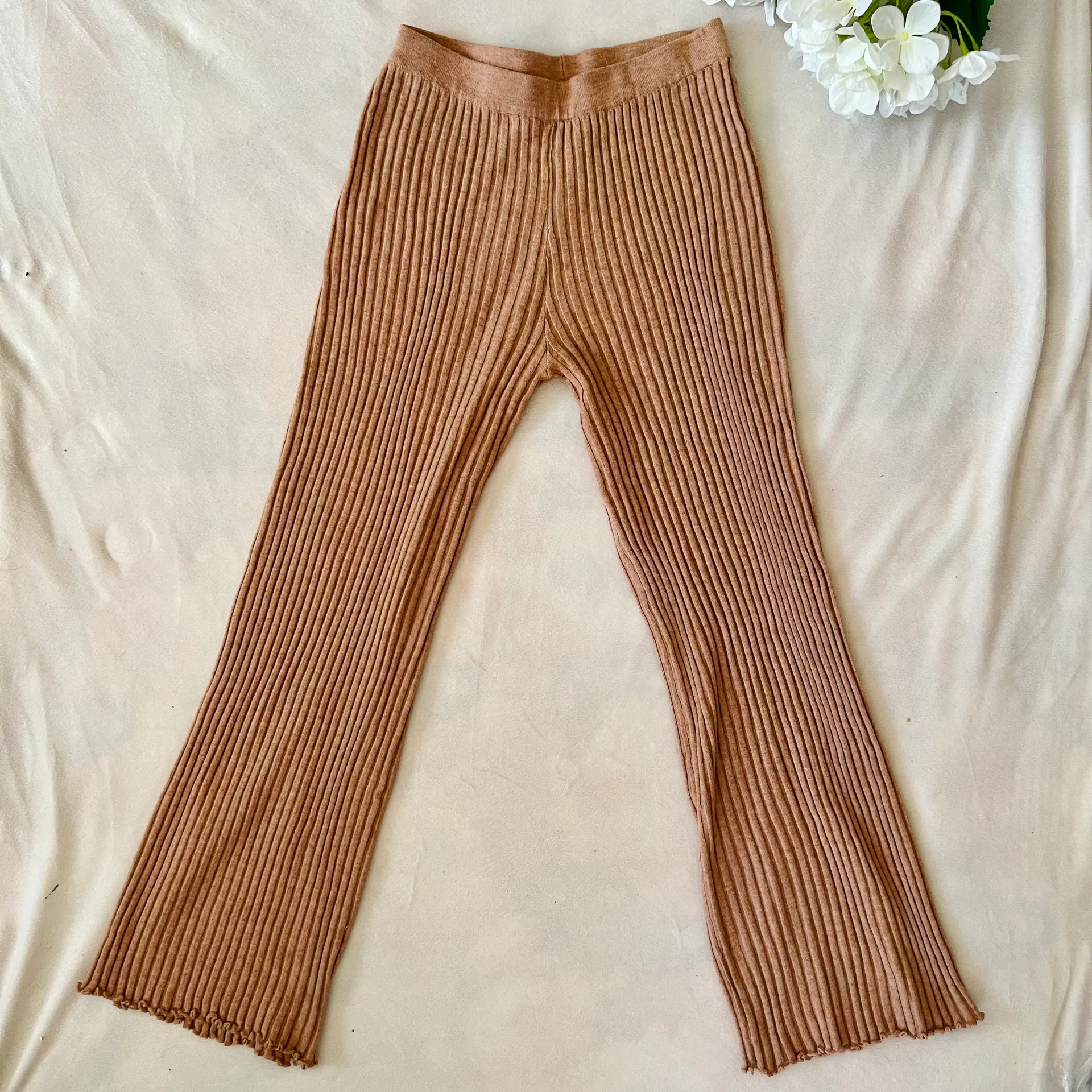 Tan Rib Knit Set - Image 3