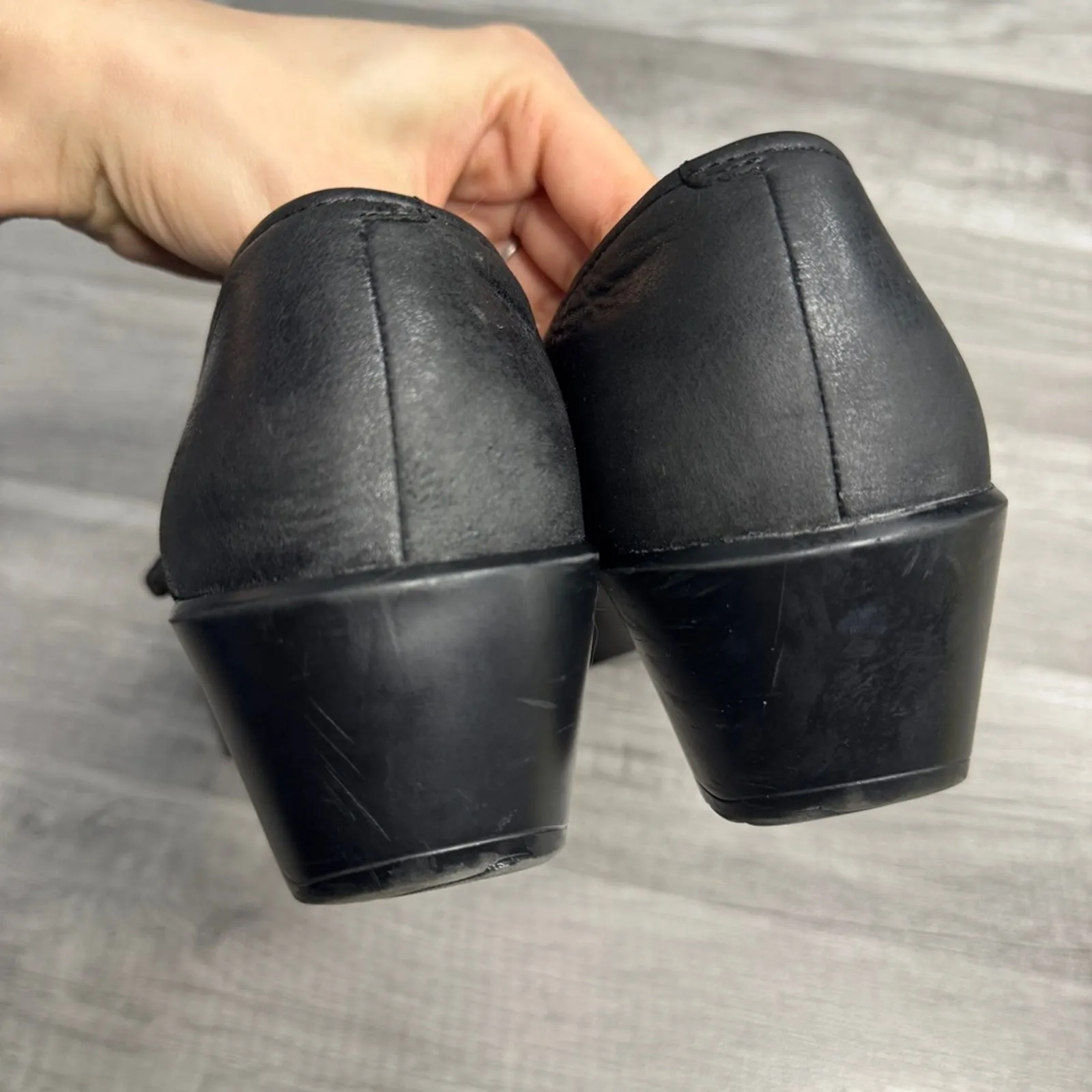 Dansko Women's Jane Clog Shoe Black Burnished Leather Buckle Size 38 (US 7.5-8) - Image 6