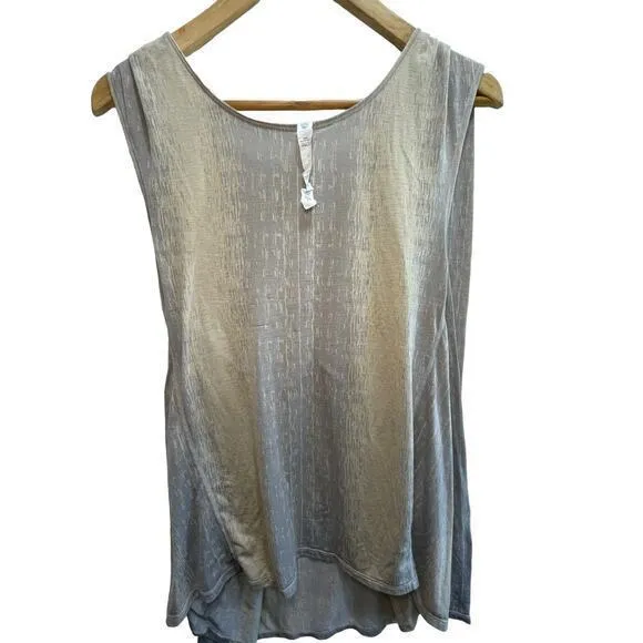 Lululemon Salutation To Savasana Tank Misty Stripe Burnout‎ Cashew Ambient Grey - Image 2
