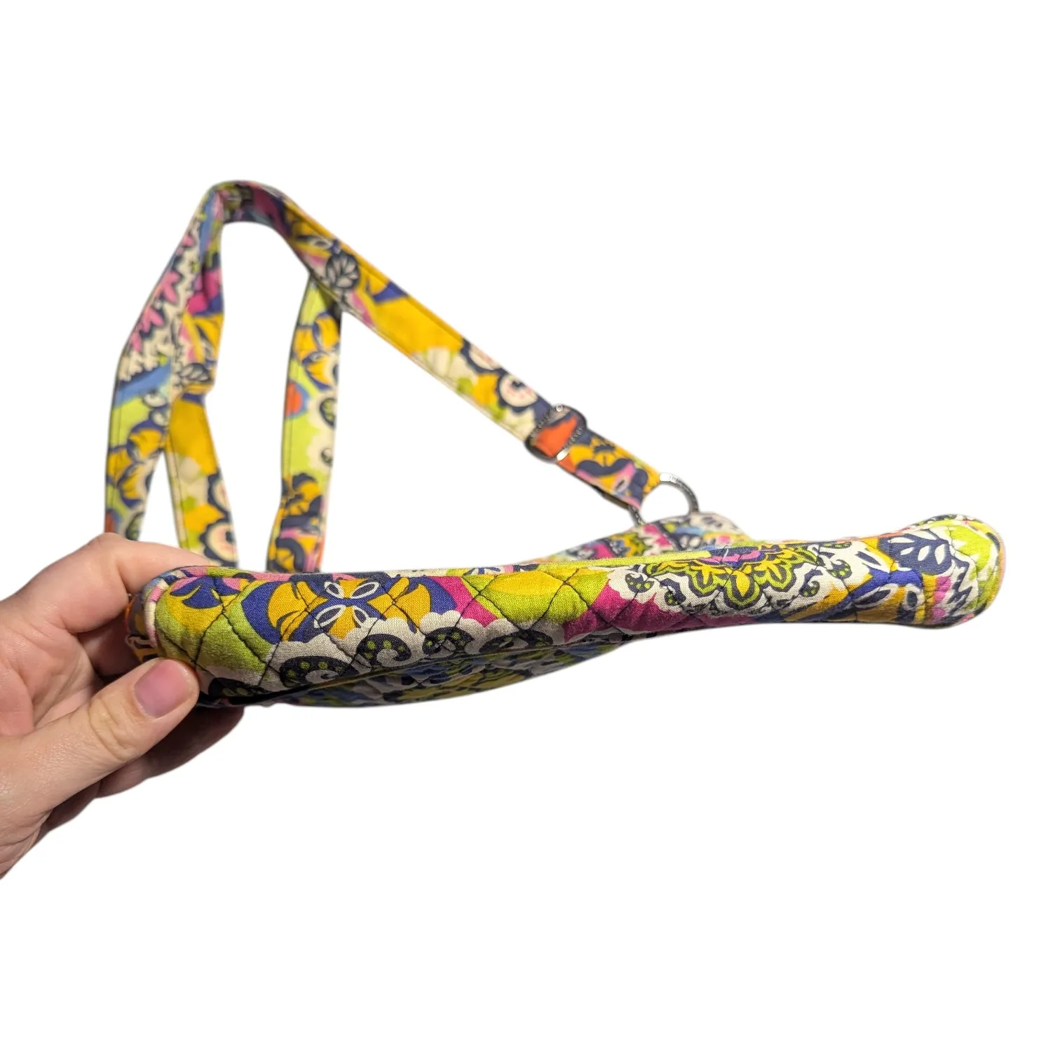 Vtg Y2K Vera Bradley Rio Colorful Floral Quilted Hipster Swing Crossbody Bag - Image 3