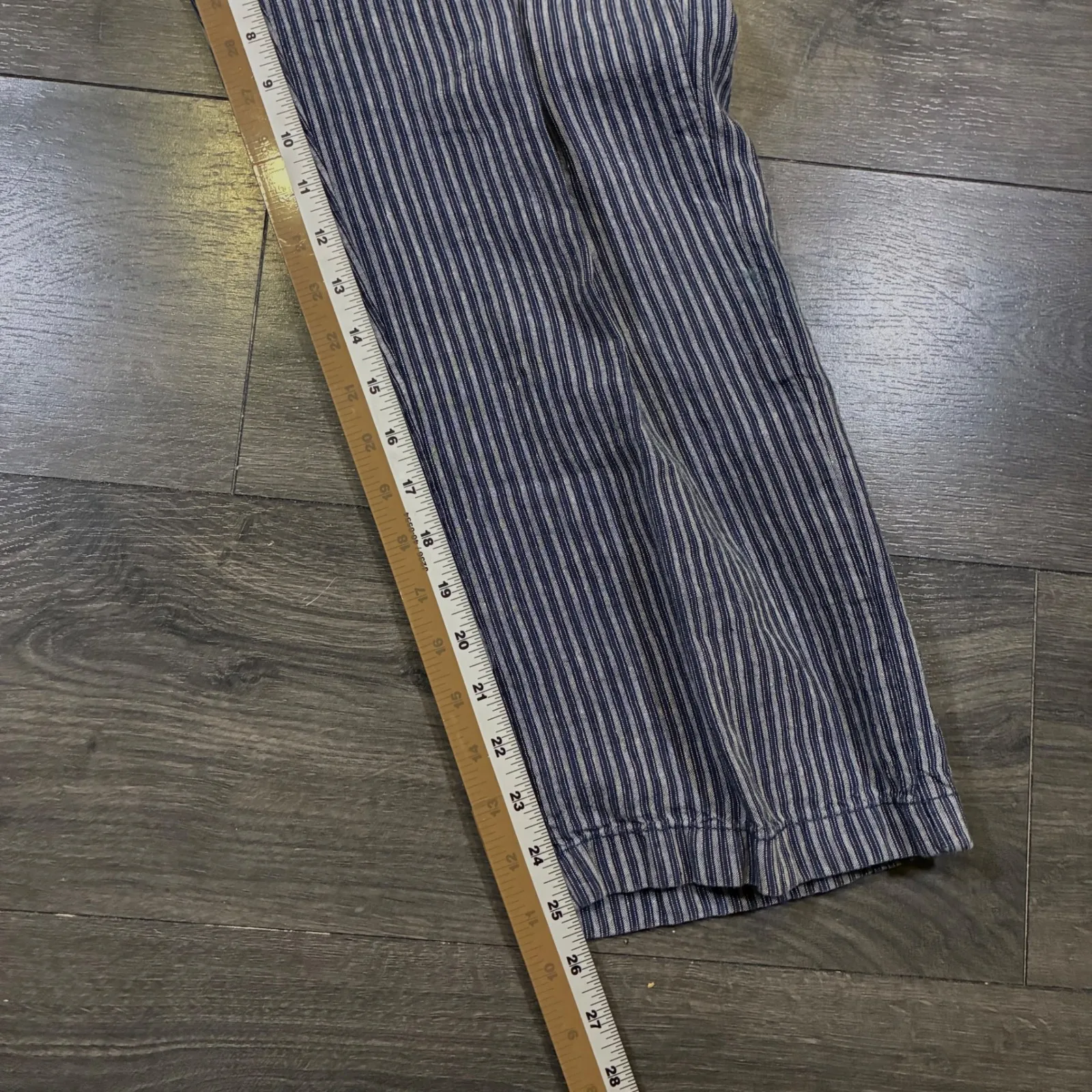 L.L.Bean Favorite Fit Linen Striped Cropped Pants Women's Size‎ 10 Petite - Image 6