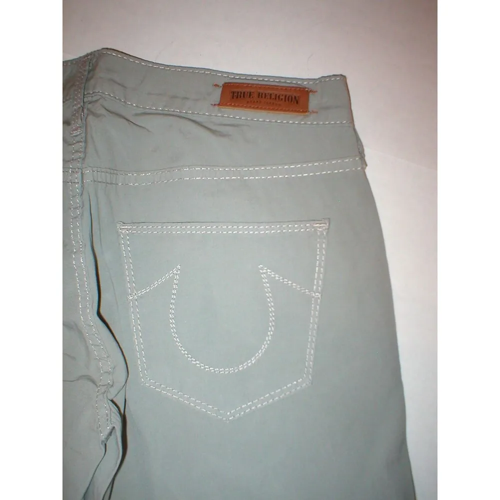 New Womens True Religion Brand Jeans NWT 24 Brianna Boyfriend Poplin Gray Griffi - Image 8