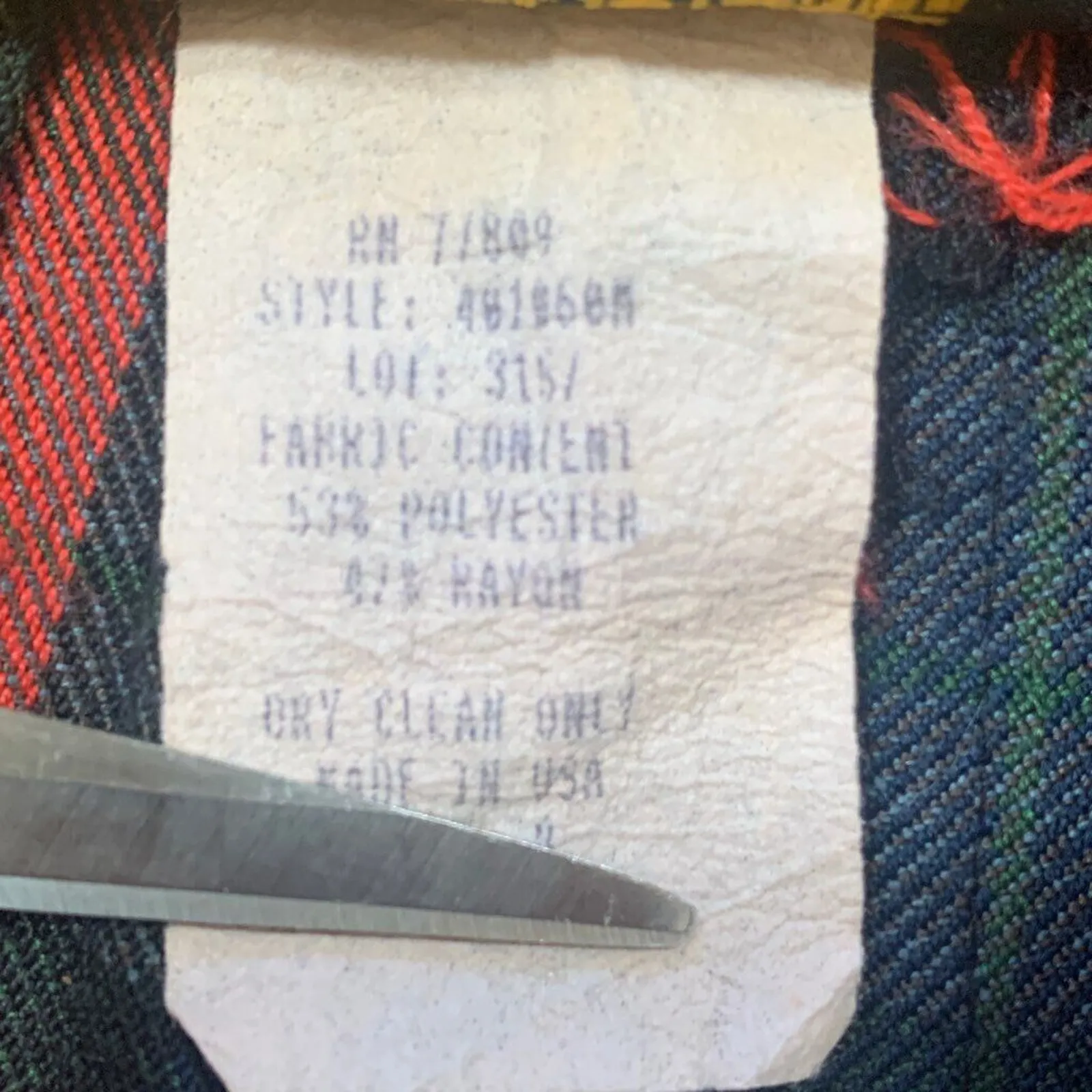 Vintage 80s Toni Garment C.C. Magic Red Black Plaid Pleated Skirt Size 8 USA - Image 9