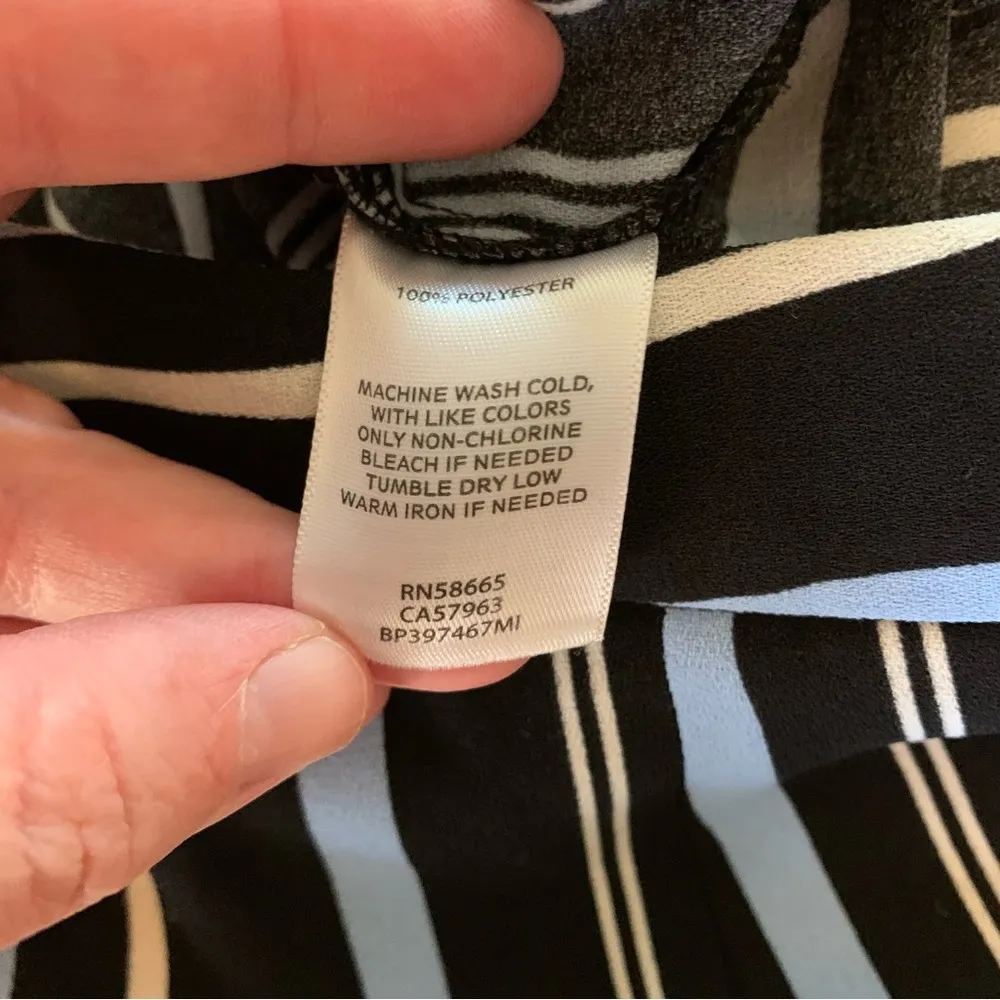 BP Black & Blue Stripe Skirt S - Image 6