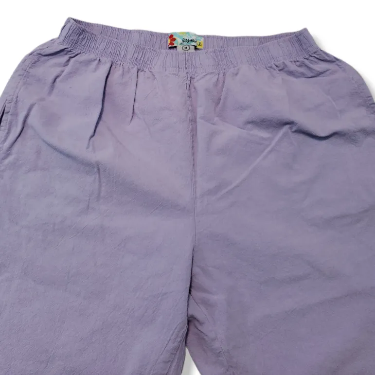 Jasmine K Pants Size Medium Crop Capris Capri Pants Casual Purple Lavender Color Women's Pants  - Image 3