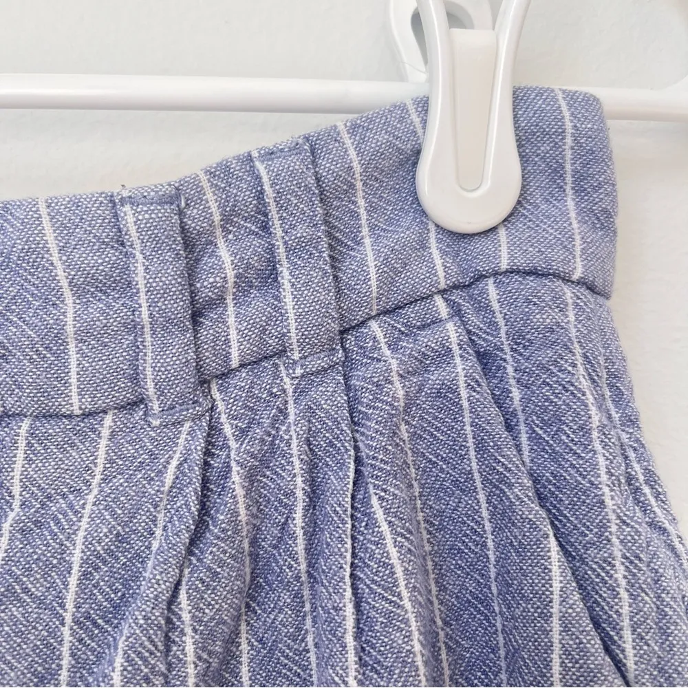 Abercrombie & Fitch Blue White Striped Linen Pants Size XS - Image 4