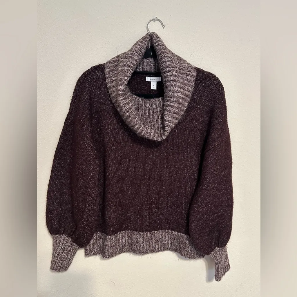 Nine West Burgundy Turtleneck Sweater - Image 4