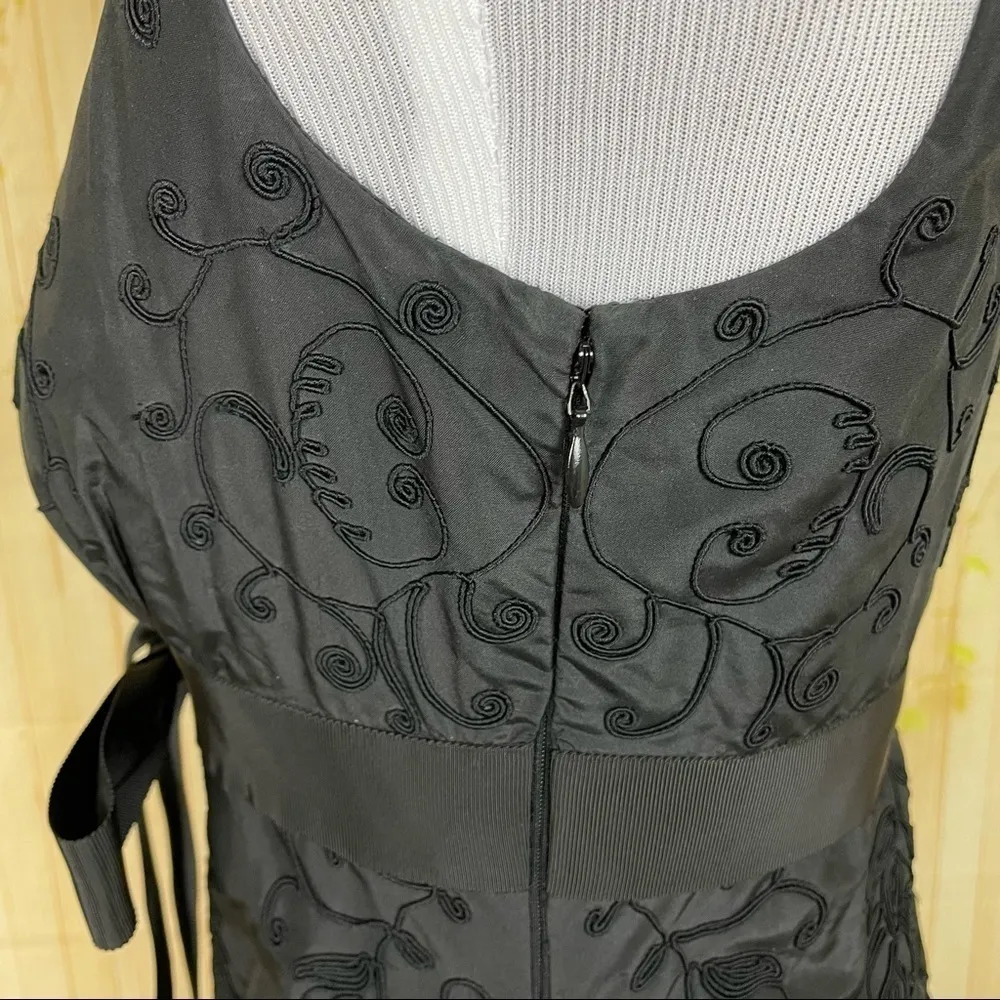 ELIE TAHARI Black Silk Cocktail Dress Size 6 - Image 6