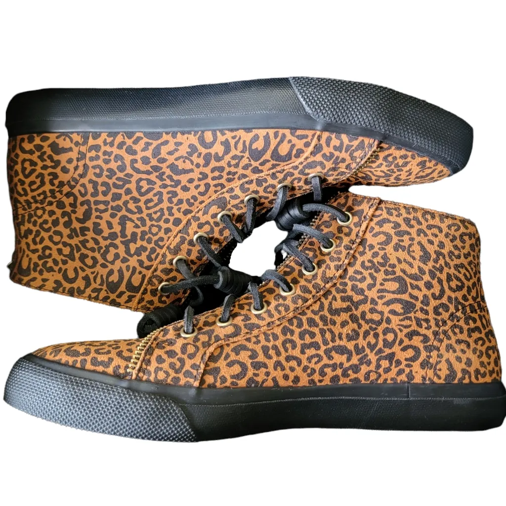 REBECCA MINKOFF x SPERRY Woman's High Top Pony Hair Animal Print Shoes Size 8 - Image 8