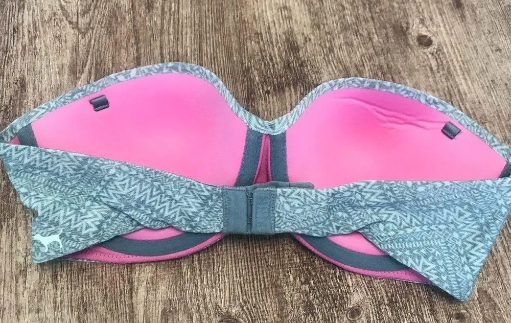 Victoria’s Secret Pink Geometric Strapless Bra - Image 2