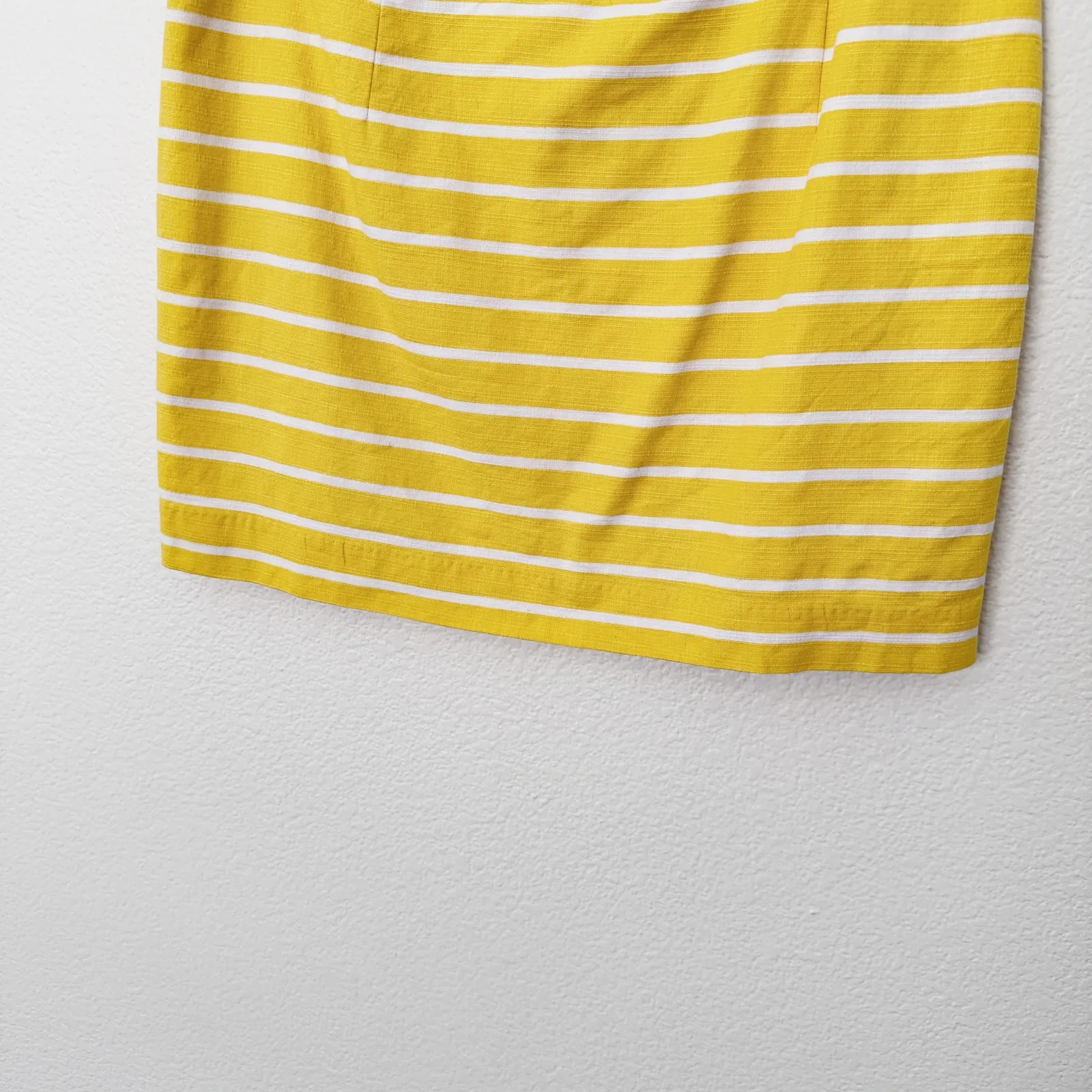 [Banana Republic] Yellow White Striped Cotton Mini Skirt Preppy Classic Size 10 - Image 6