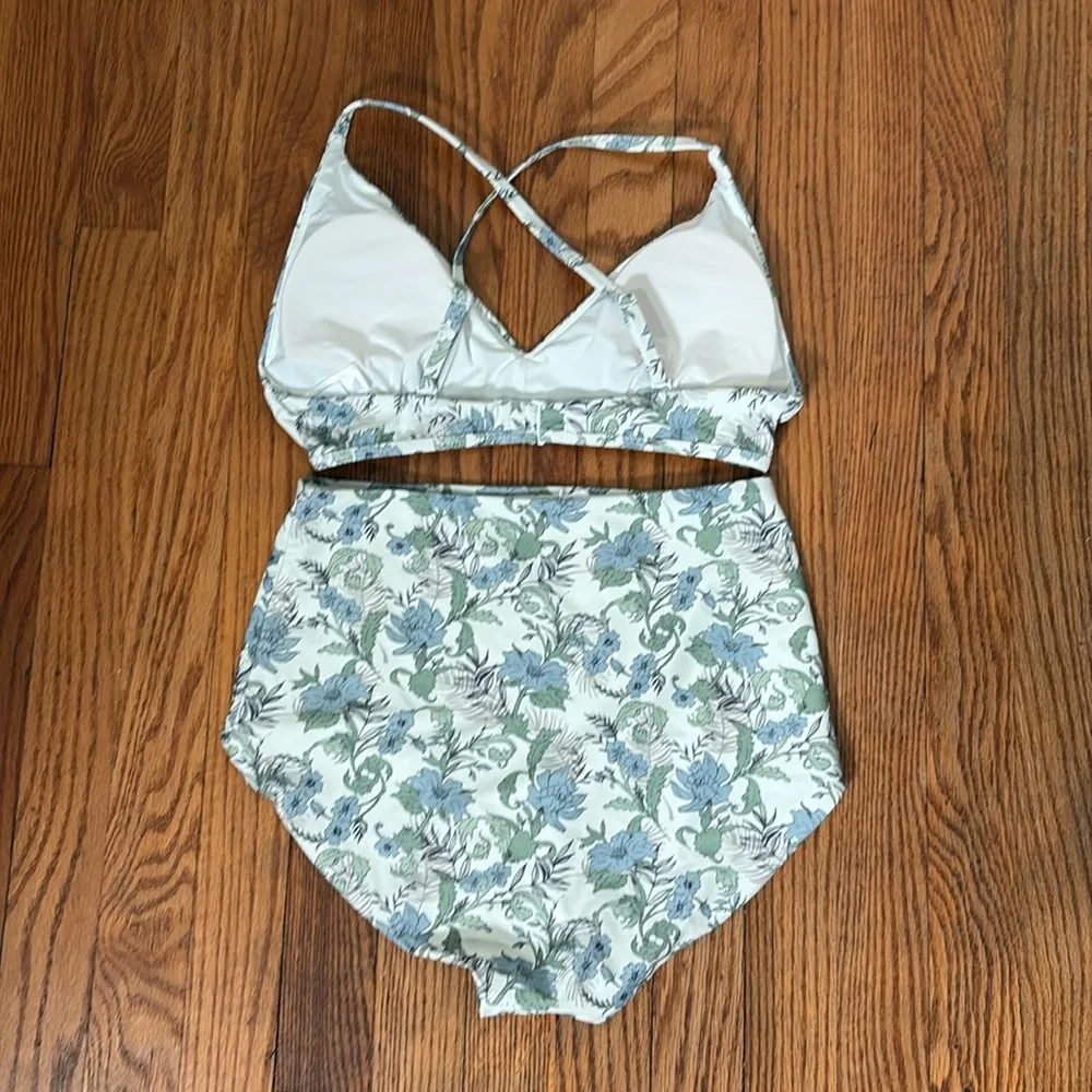 Andie bikini set Valencia top Super High‎ Waisted Bottom Tuscan floral sz S NWOT - Image 9