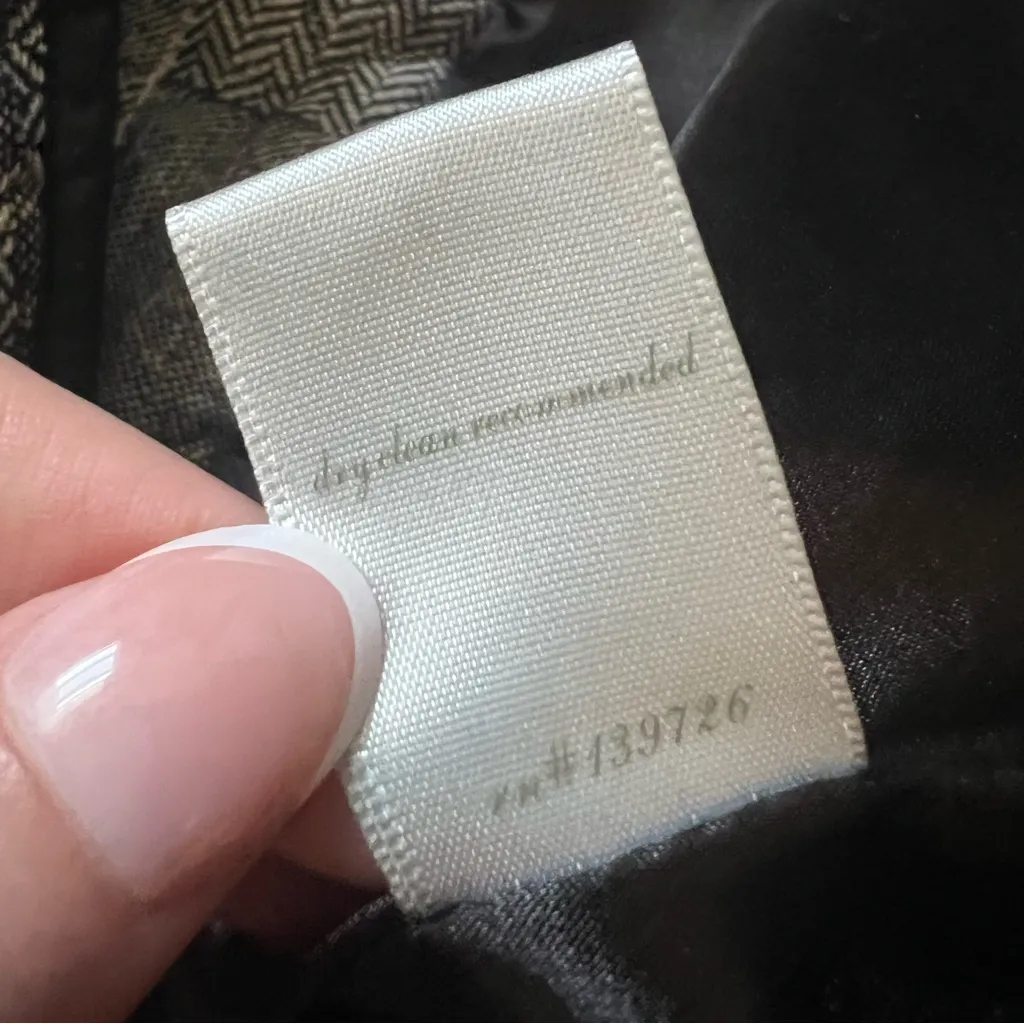 Blue Rain Quilted Down Vest‎ Womens Size Medium Pockets Herringbone Black Gray - Image 9