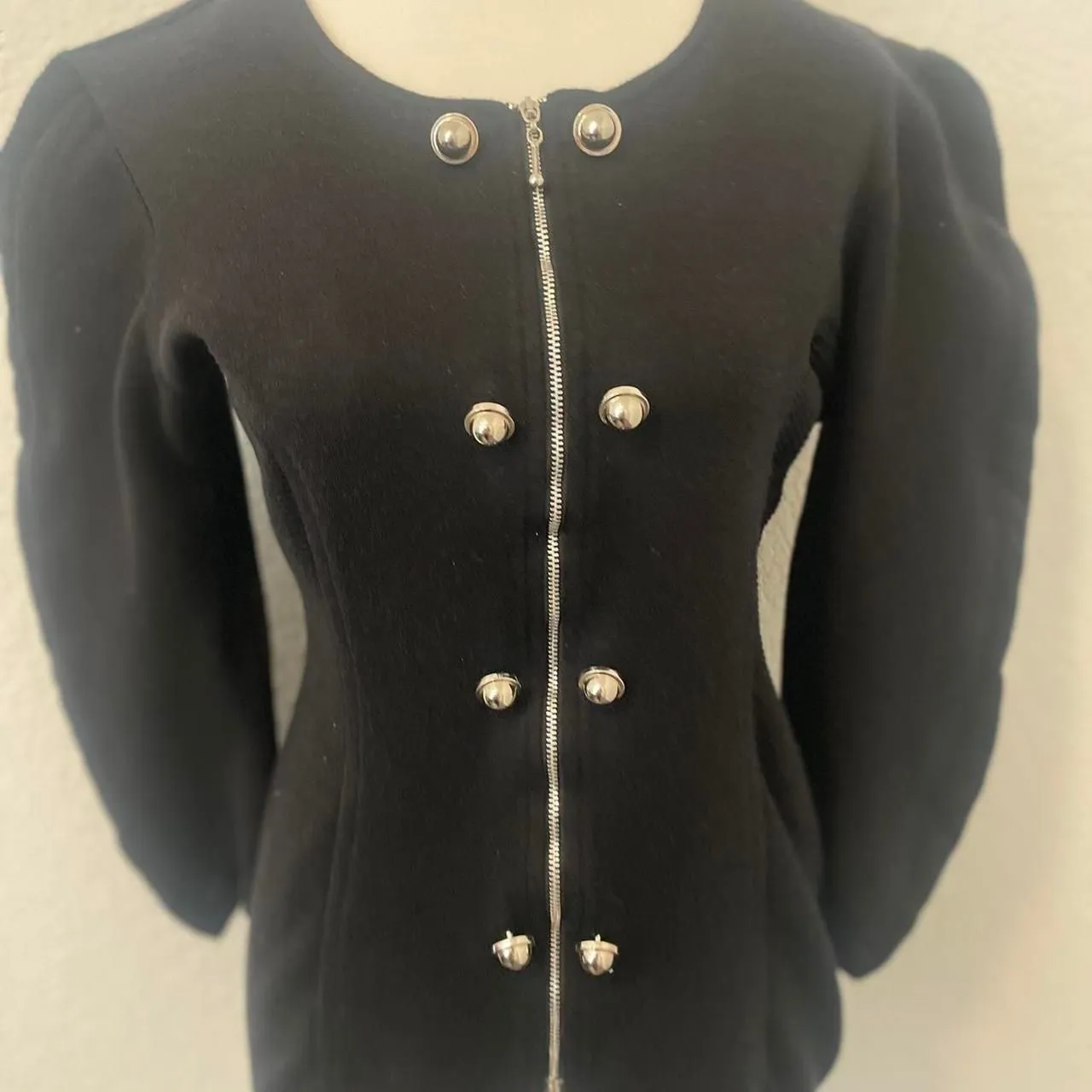 Zanoni Women's Black Jumper Sweater Jacket Medium - Image 7