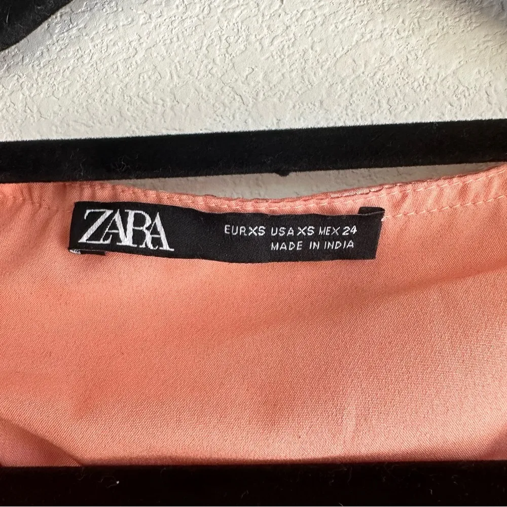 Zara Polka Dot Striped Dress XS - Image 6