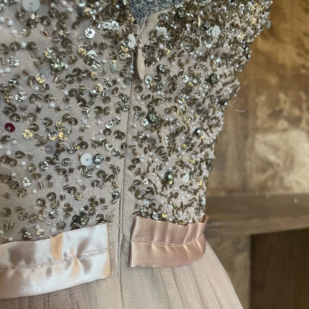 BHLDN Avery Beaded Bodice Formal Dress in Blush - Image 9