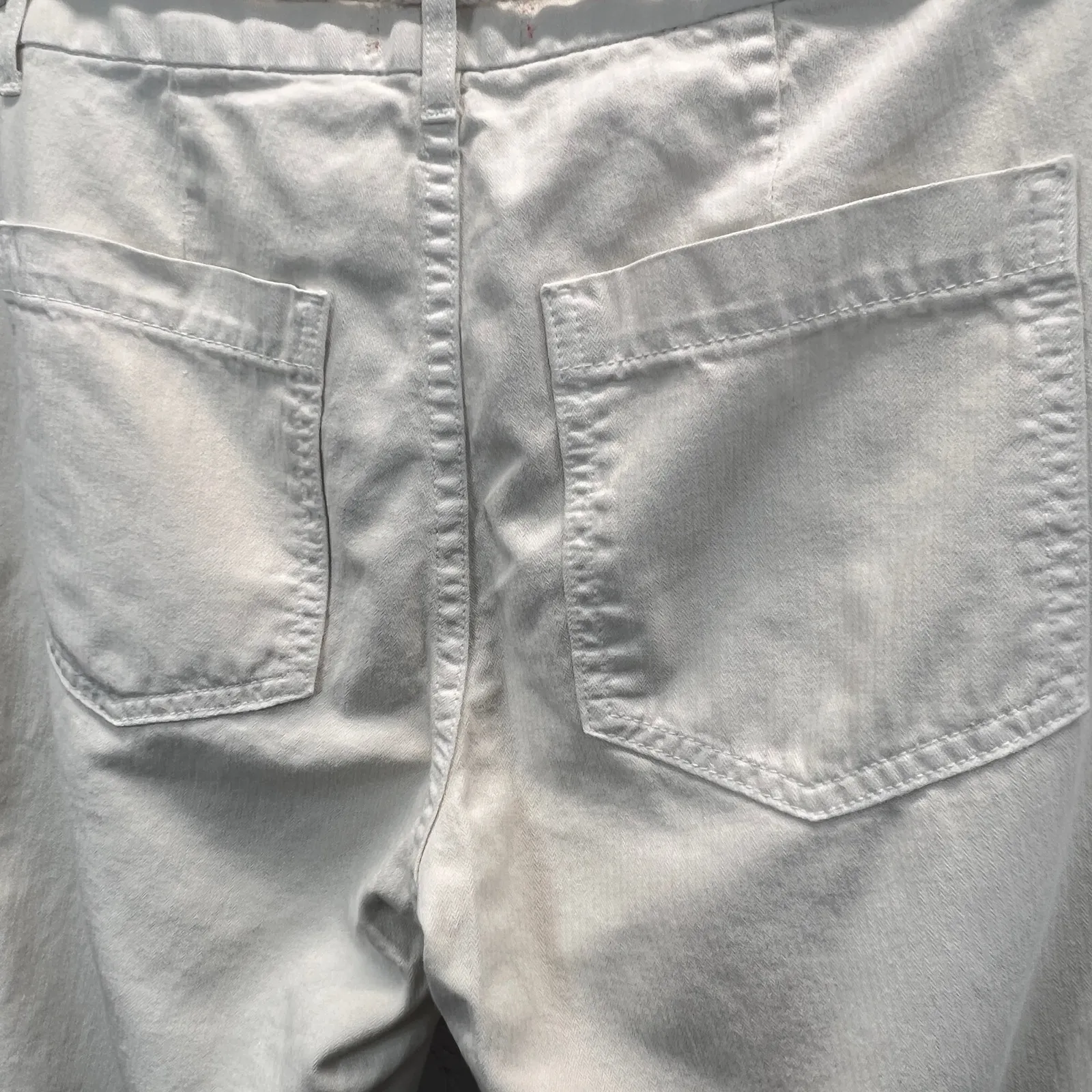 Sundry Women’s 100% Cotton White Jogger Pants Size 27 Taped Leg Streetwear Edgy - Image 10