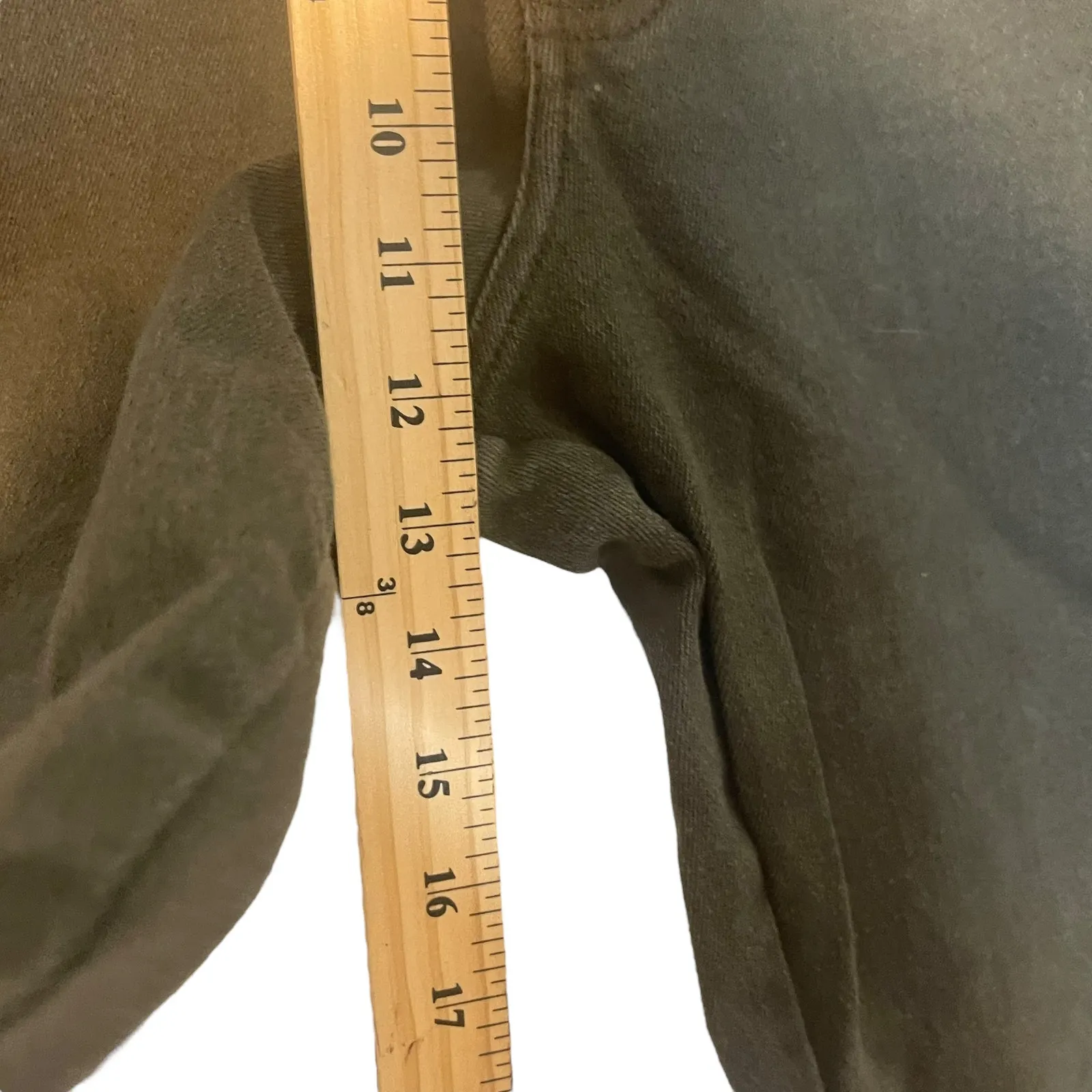 Gloria Vanderbilt Vintage 90s Women's Plus Size 18 Short High Rise‎ Green Jeans - Image 9