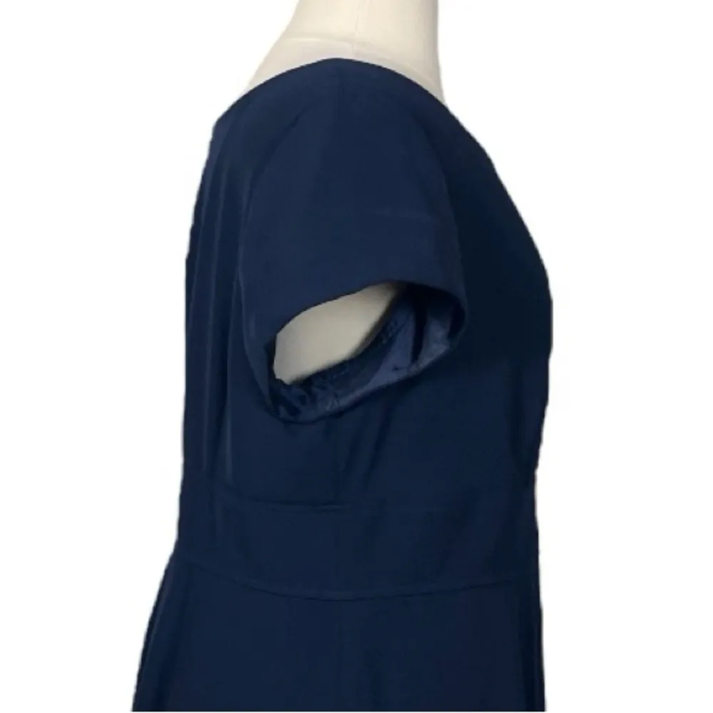 East 5th Sheath Dress Round Neck Short Sleeves Navy Blue Women’s Size 20WP - Image 7