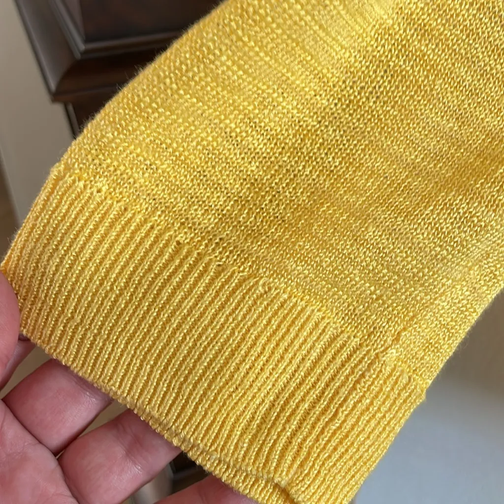 Alfani Cardigan Sweater Yellow Size XL - Image 2